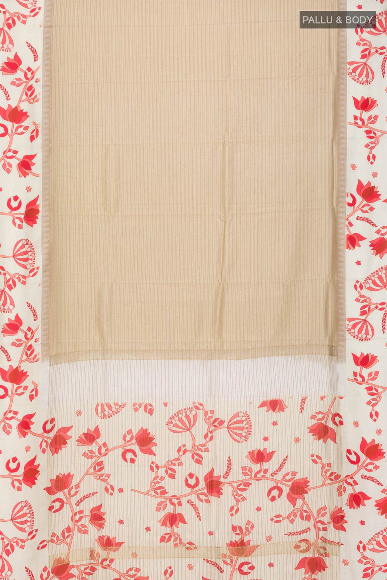 Beige Soft Silk Saree