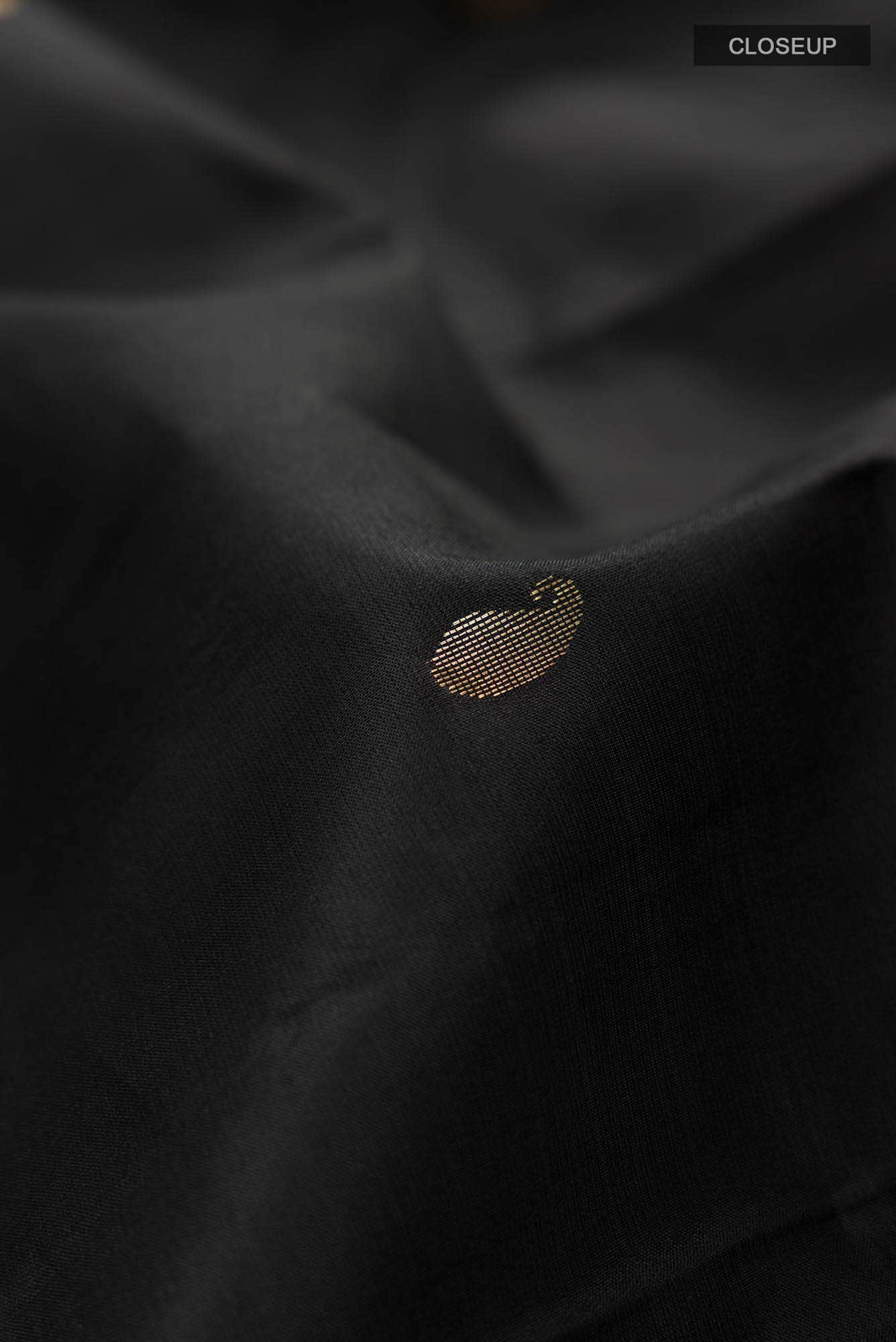 Black Kanchipuram Silk Saree