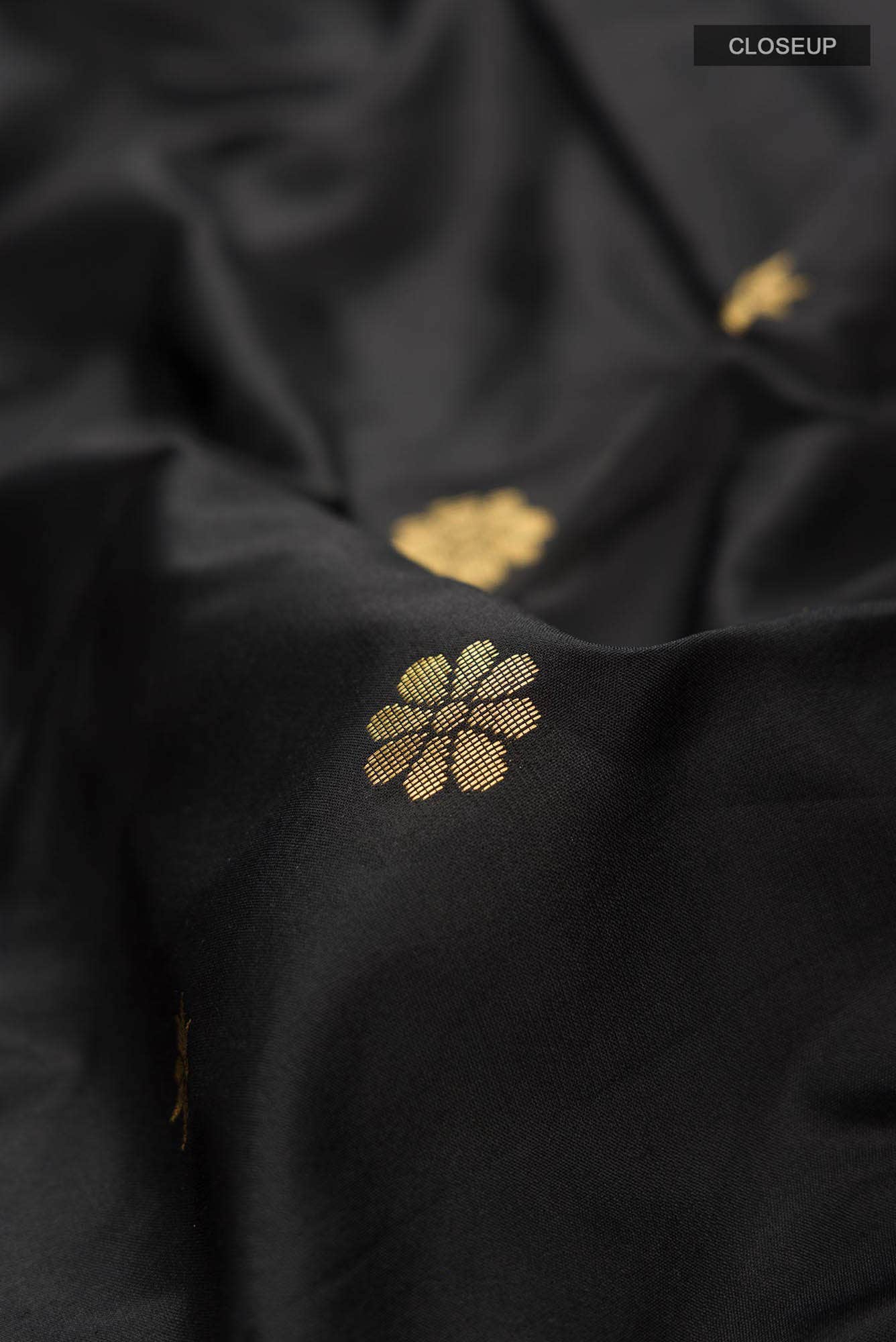 Black Bangalore Silk Saree