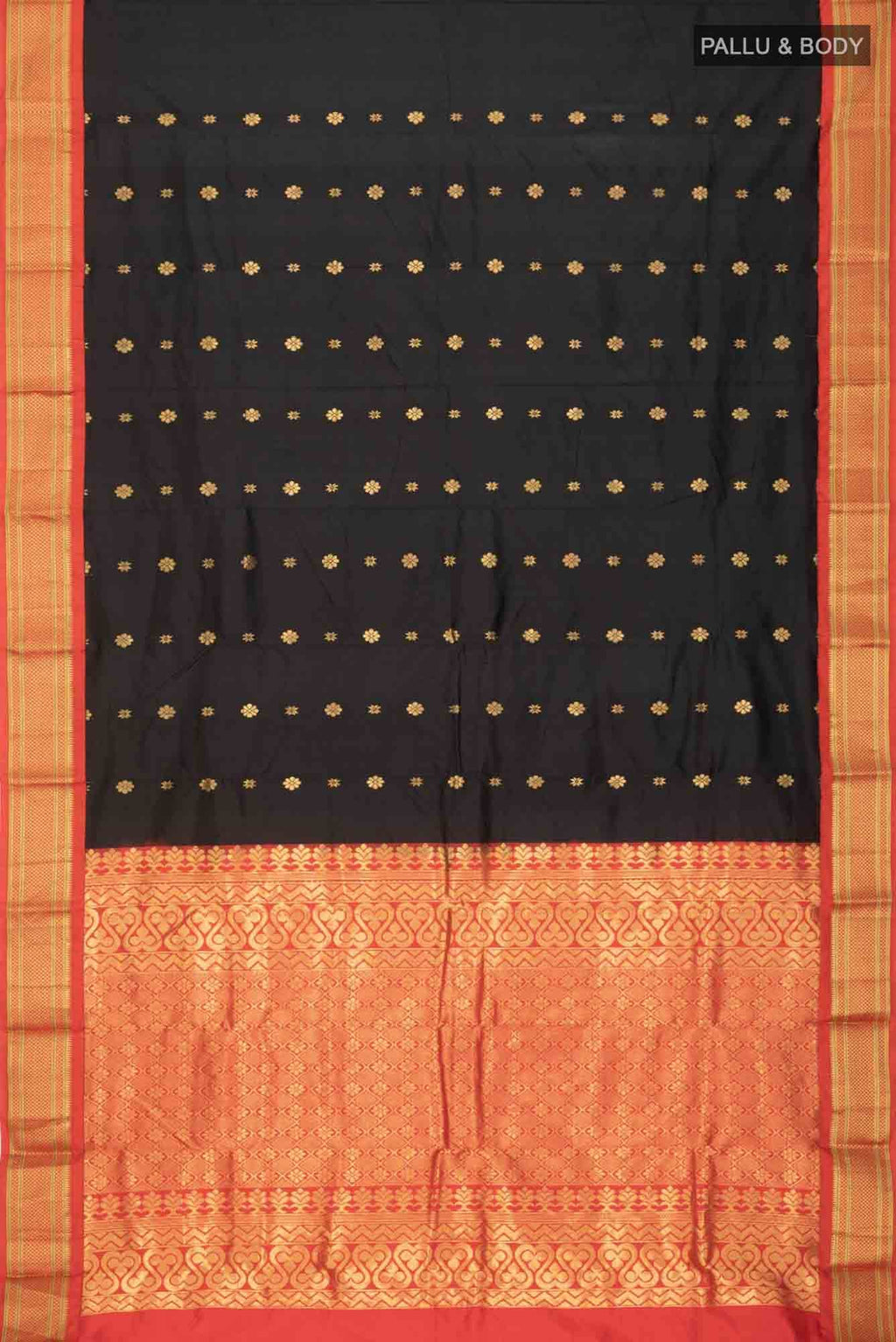 Black Bangalore Silk Saree