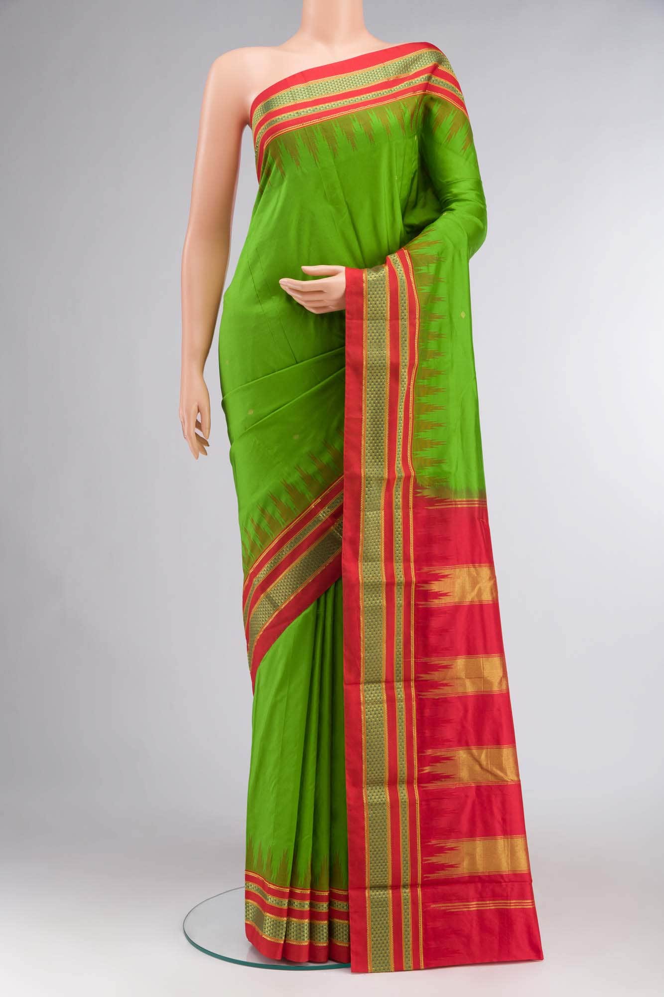 Green Bangalore Silk Saree