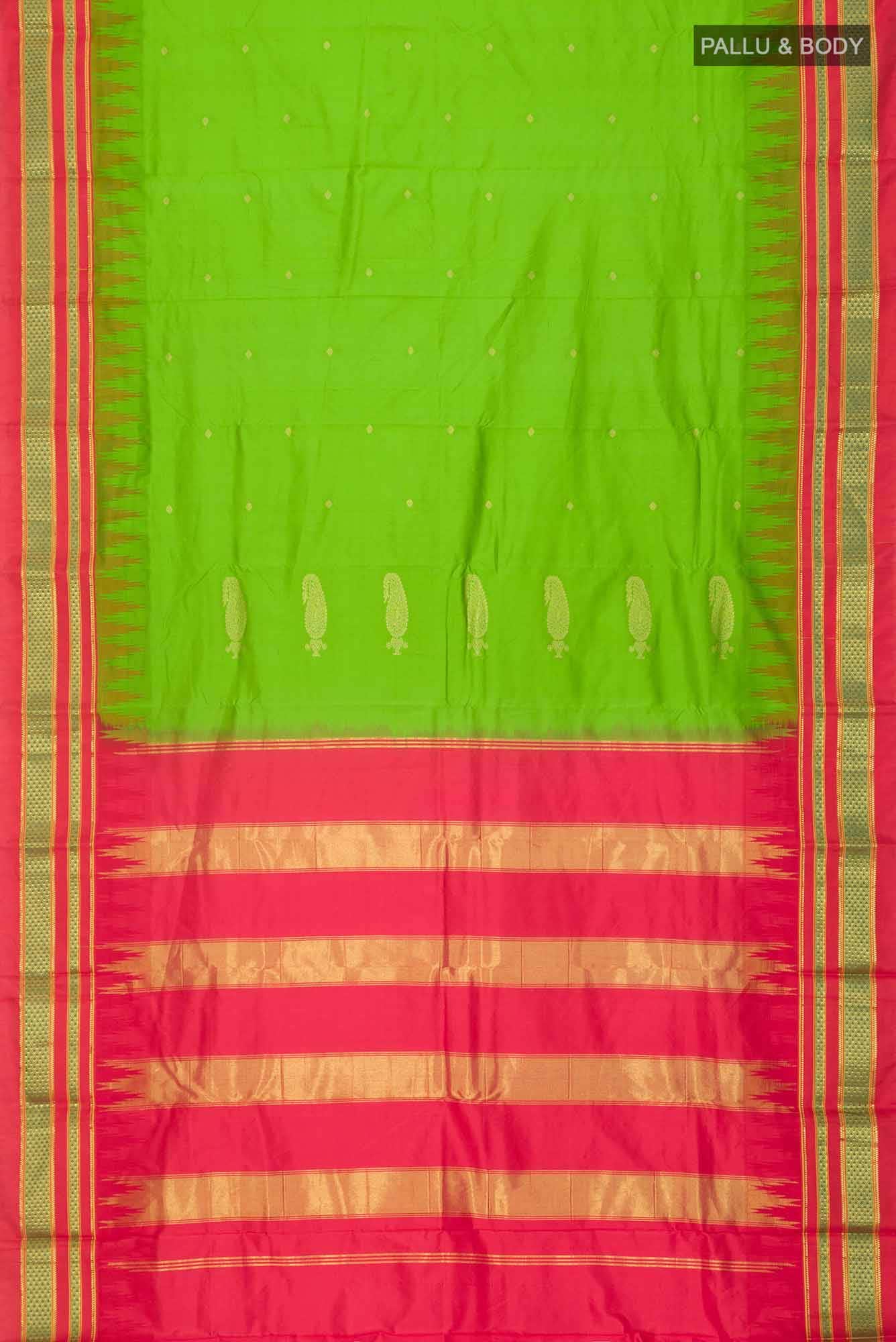 Green Bangalore Silk Saree