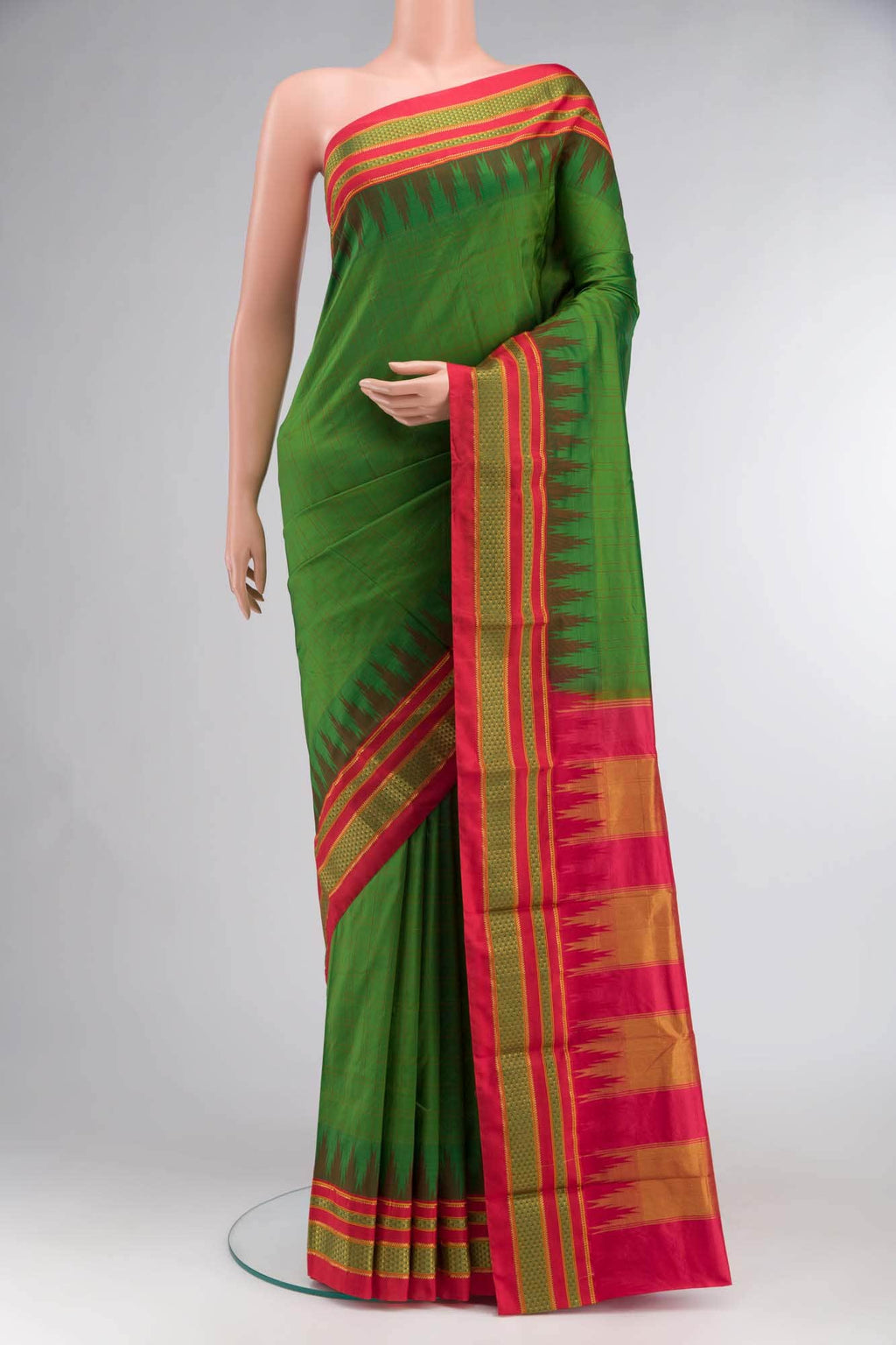 Green Bangalore Silk Saree