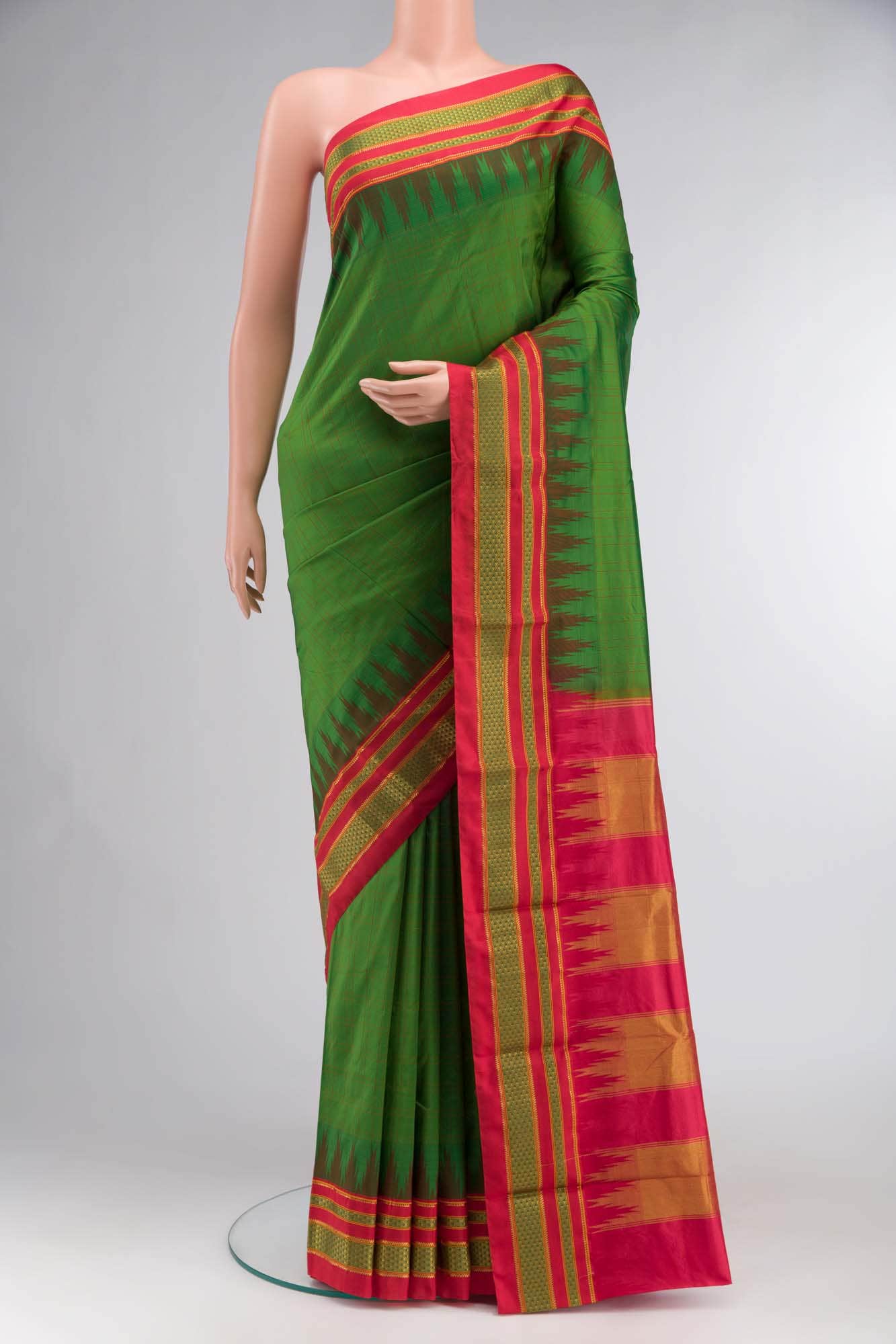 Green Bangalore Silk Saree