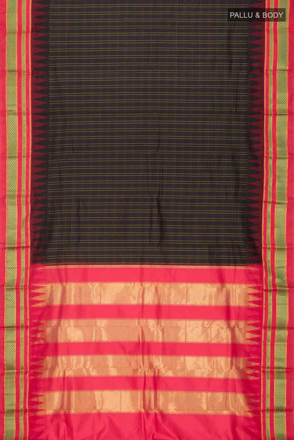 Black Bangalore Silk Saree