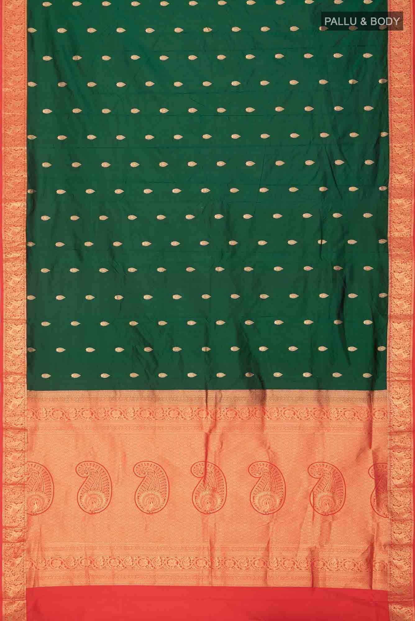 Green Bangalore Silk Saree