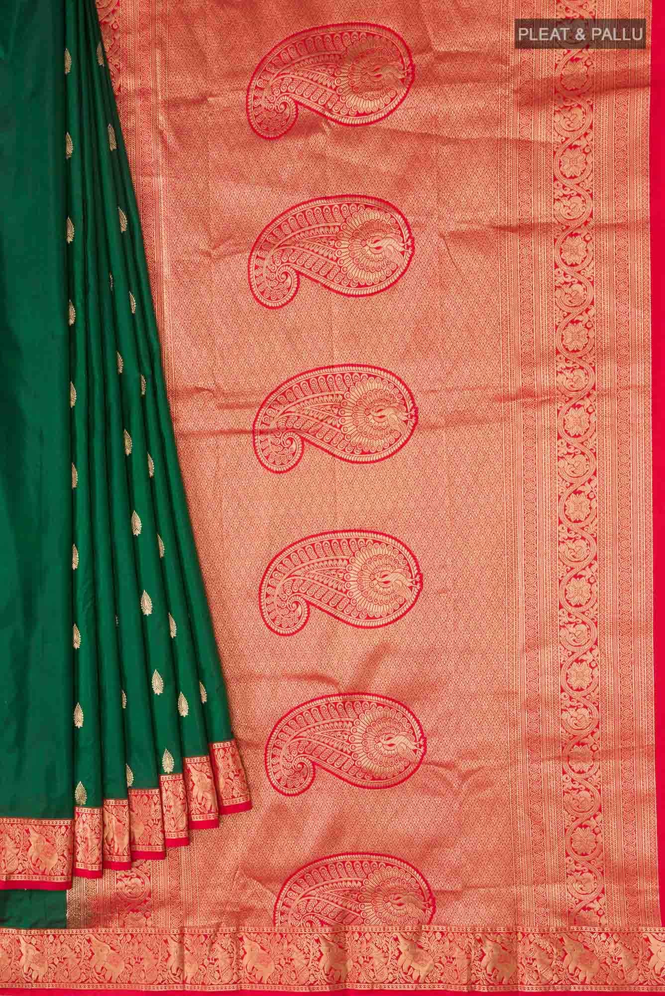 Green Bangalore Silk Saree