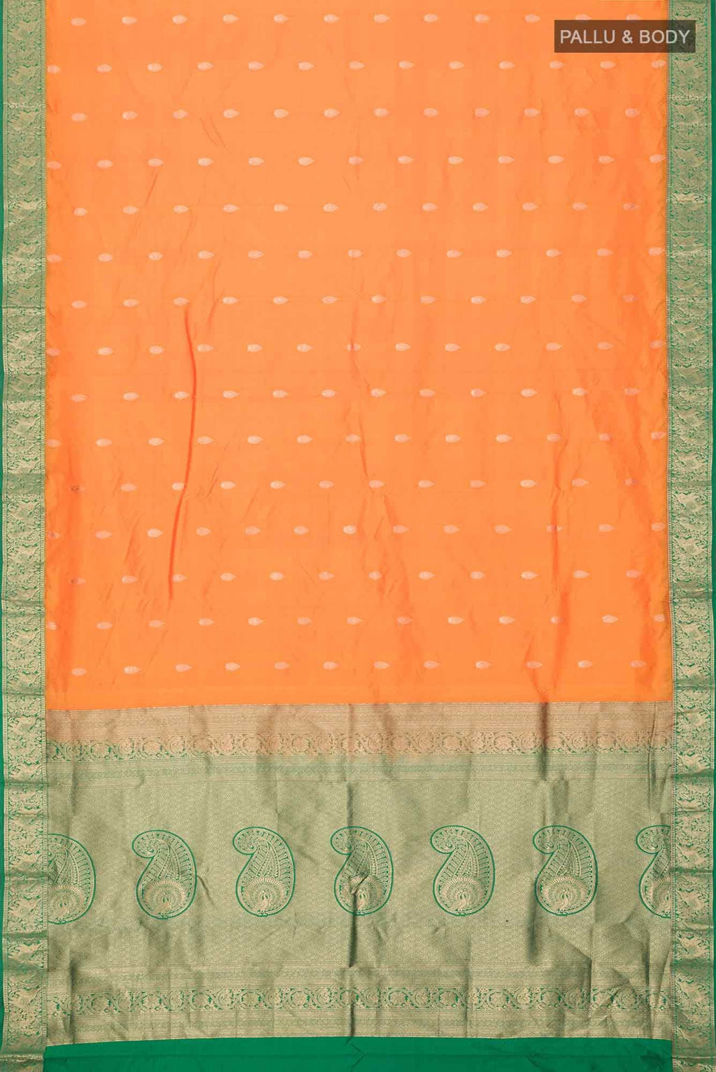 Orange Bangalore Silk Saree