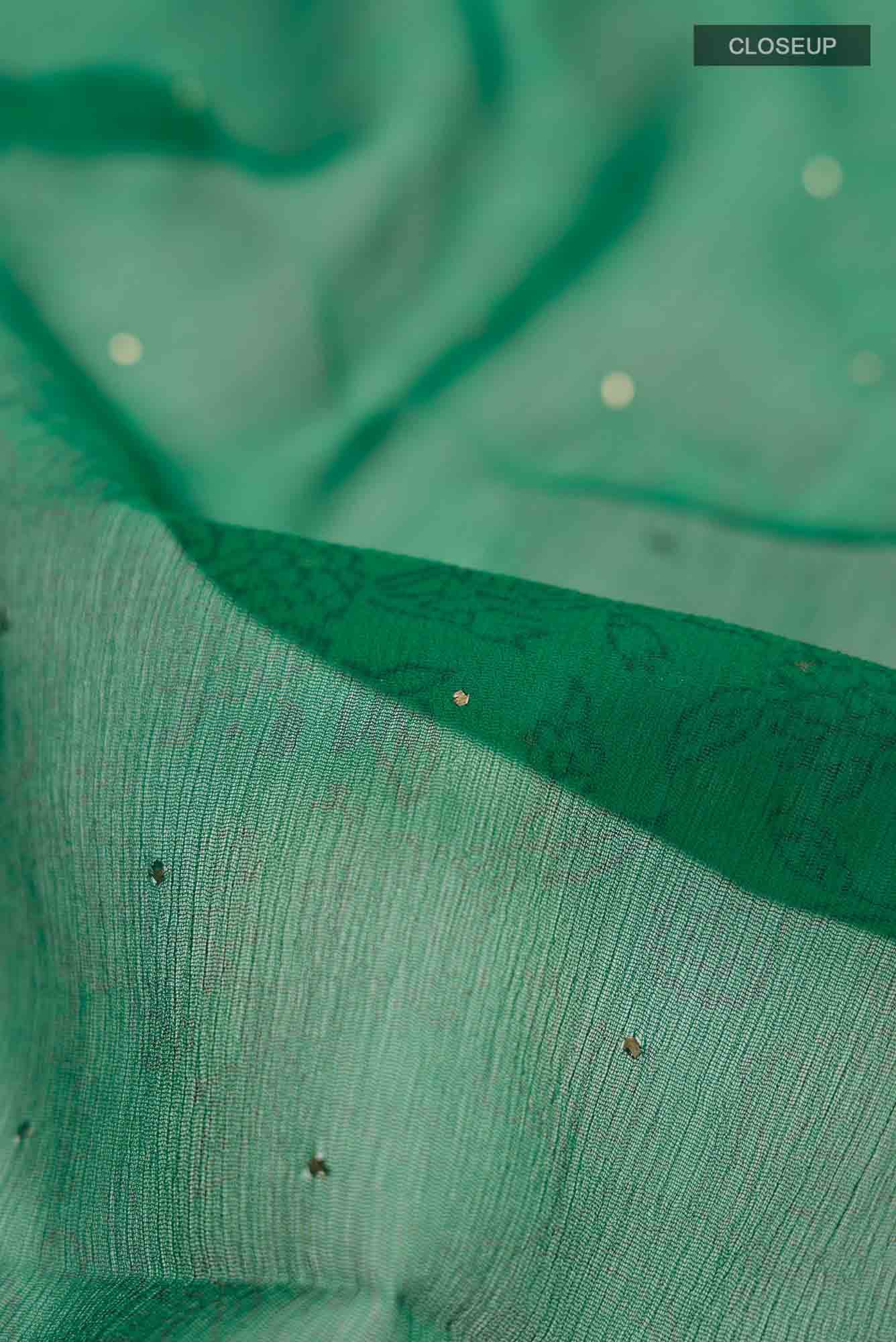 Green Mysore Chiffon Saree