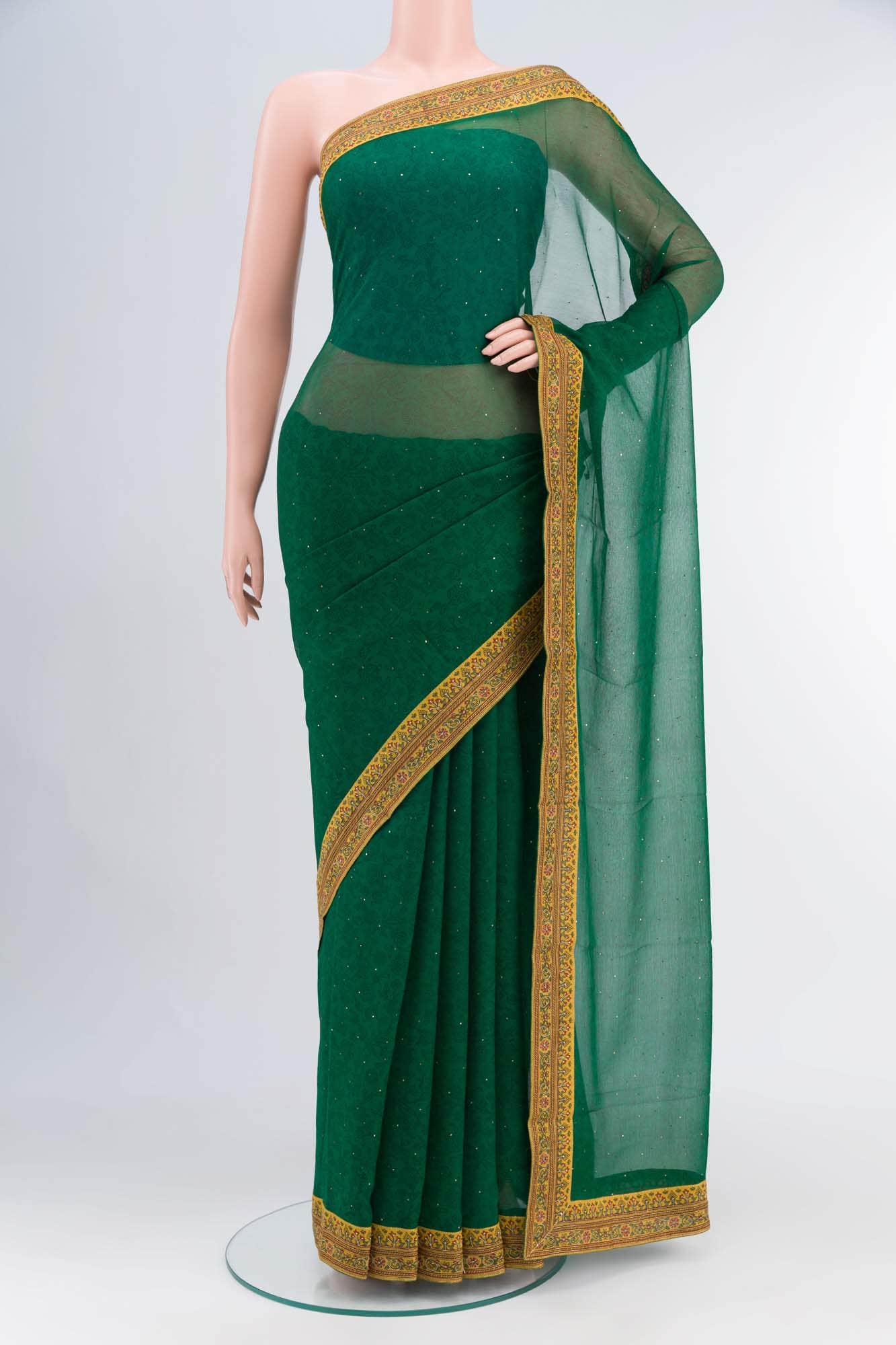 Green Mysore Chiffon Saree