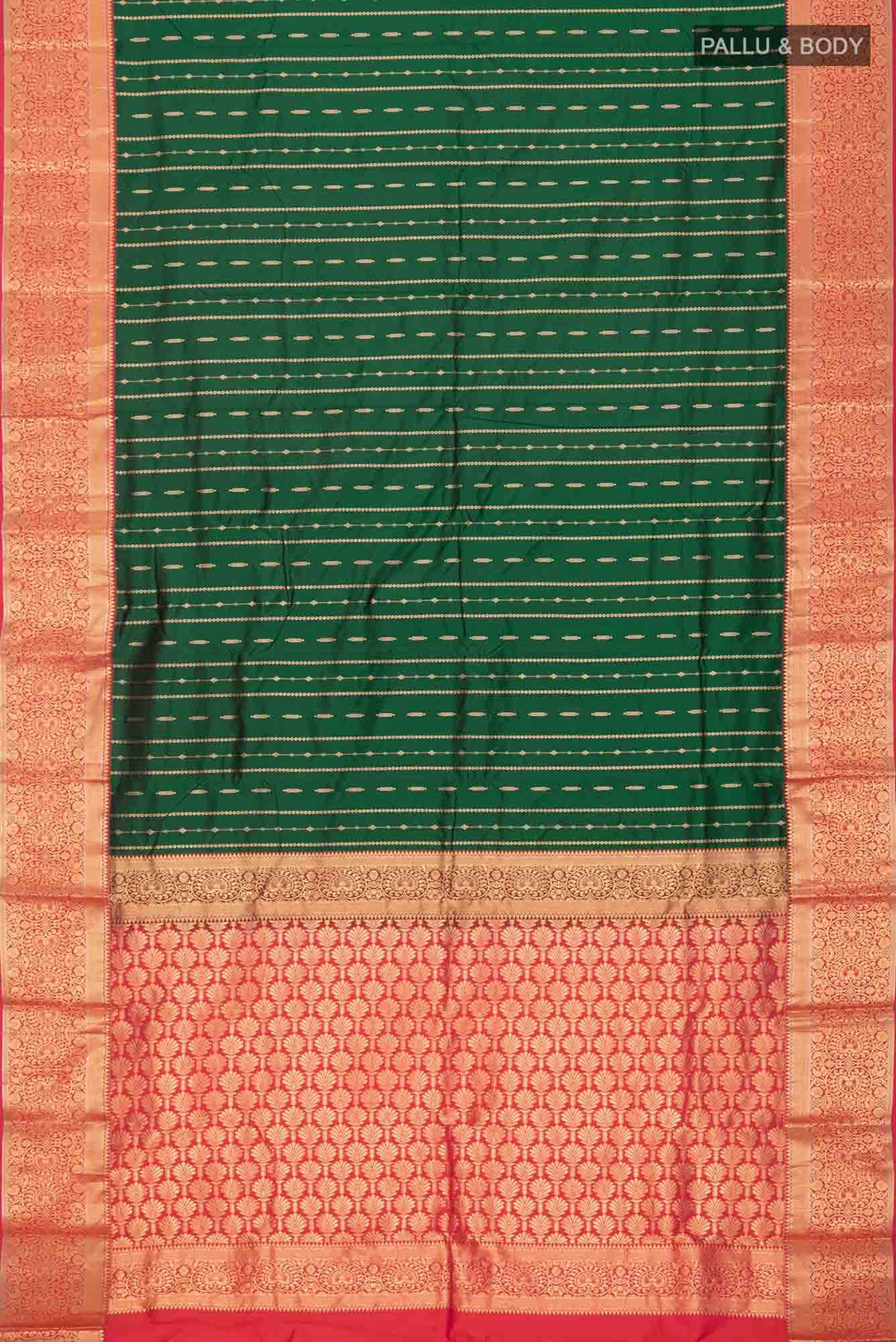 Green Bangalore Silk Saree