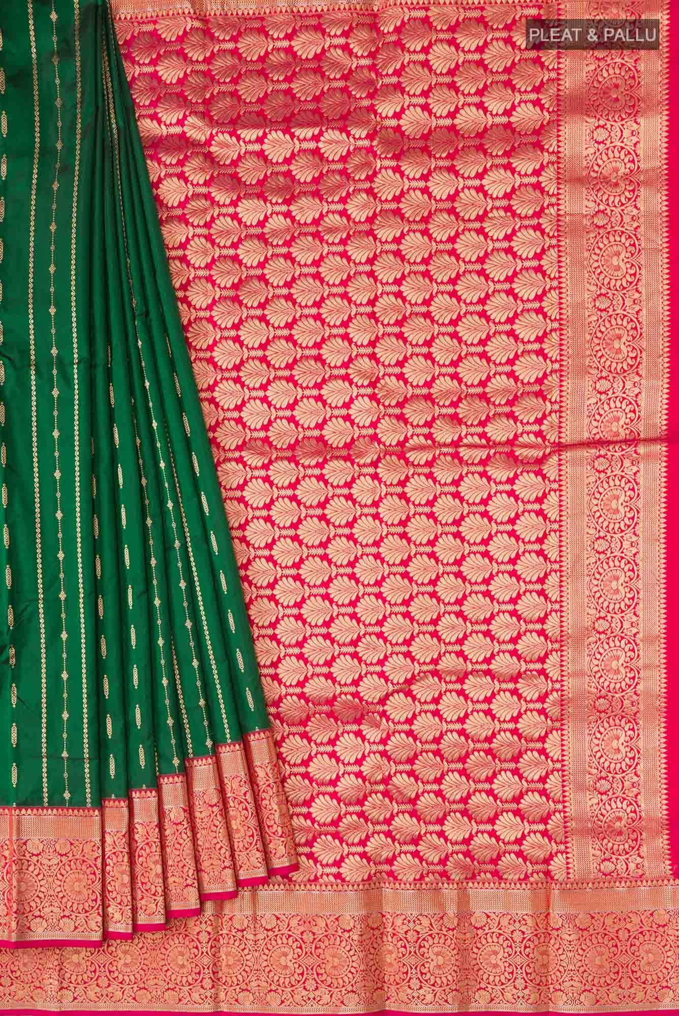 Green Bangalore Silk Saree