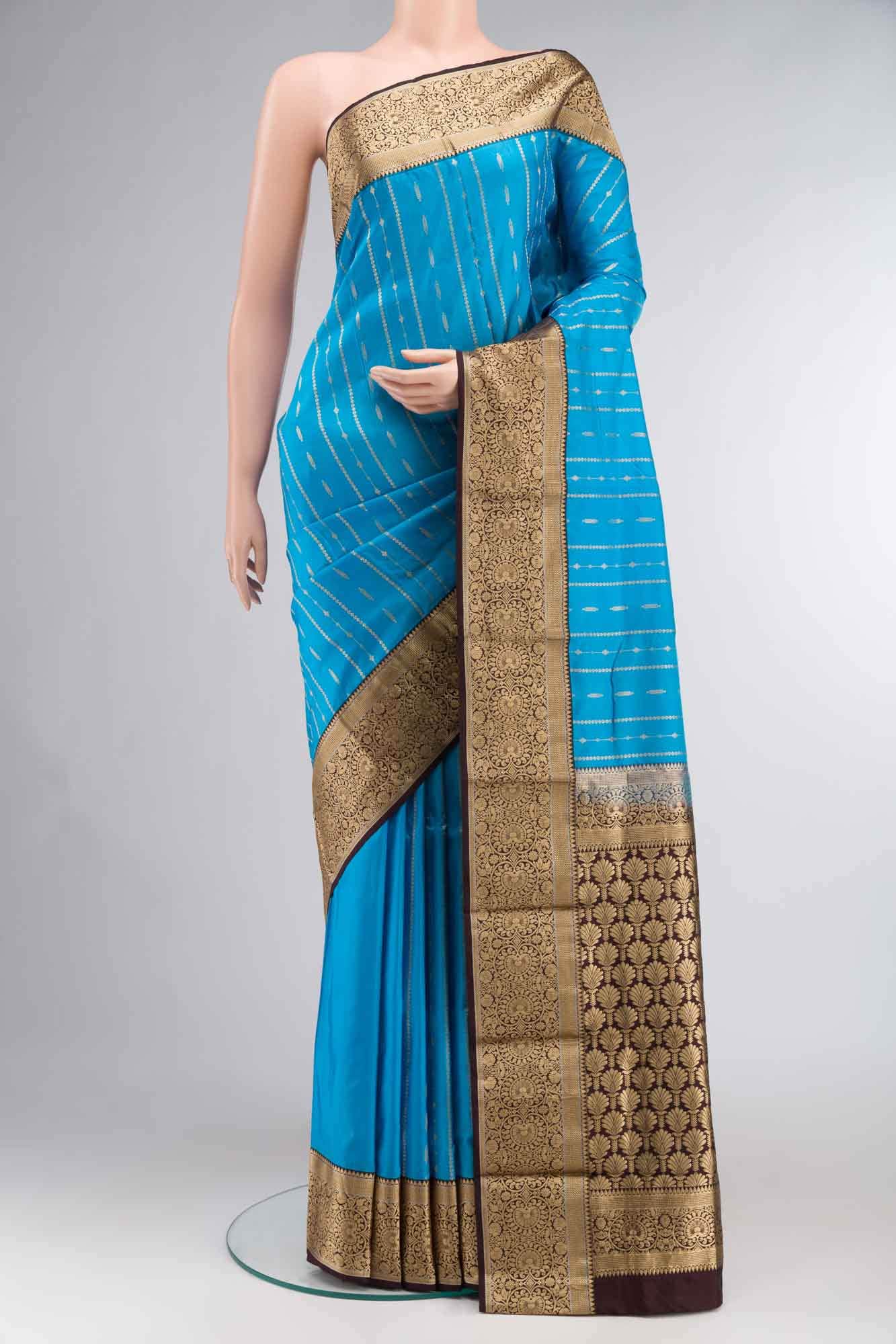 Blue Bangalore Silk Saree