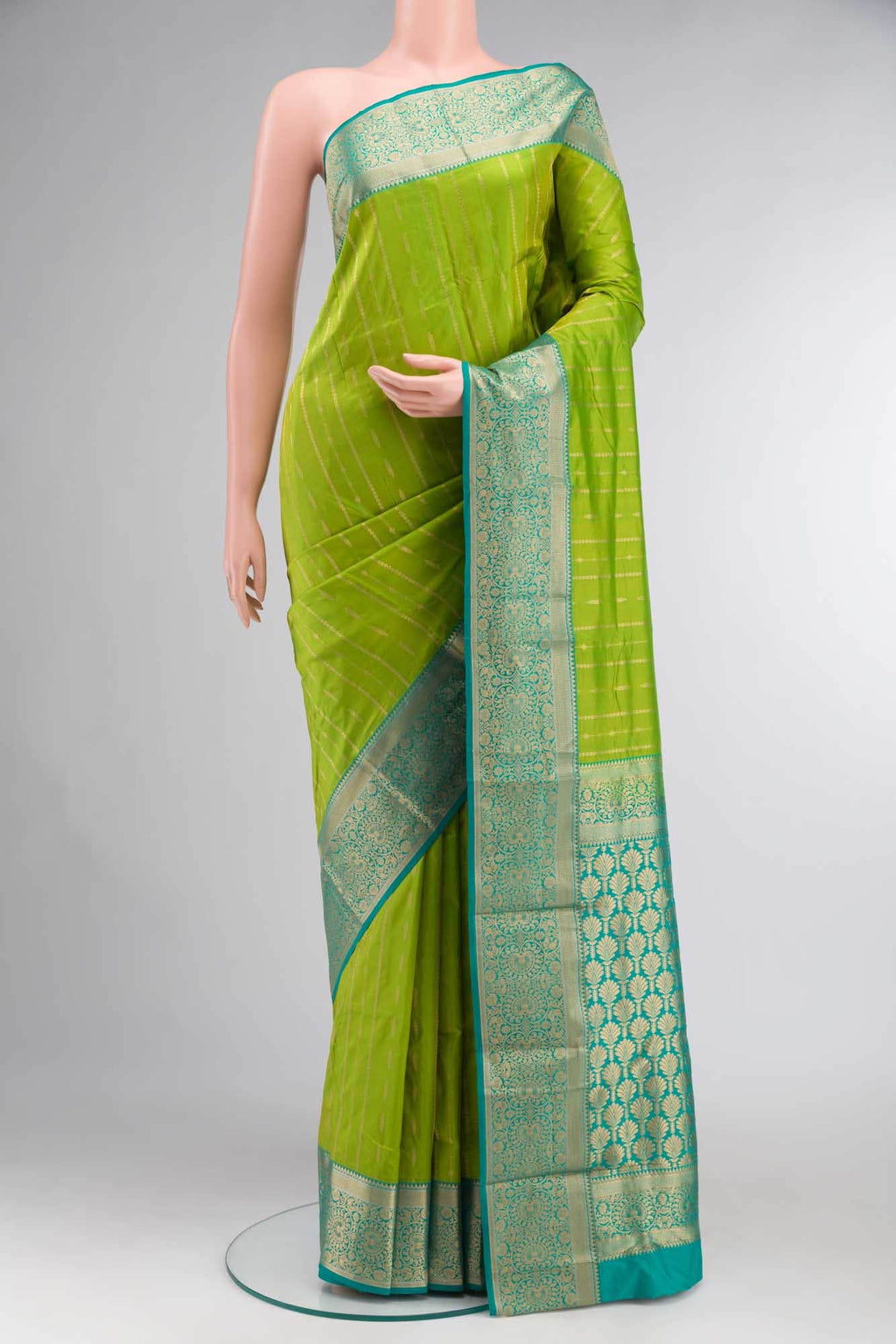 Green Bangalore Silk Saree
