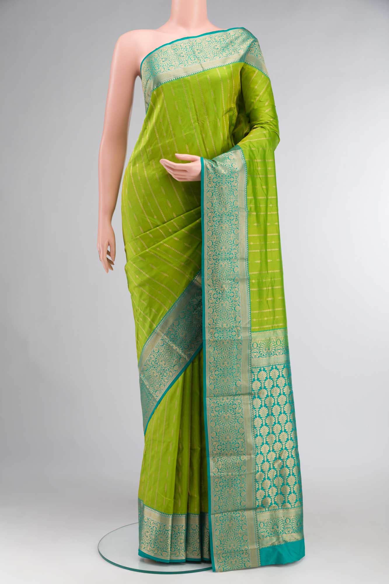 Green Bangalore Silk Saree