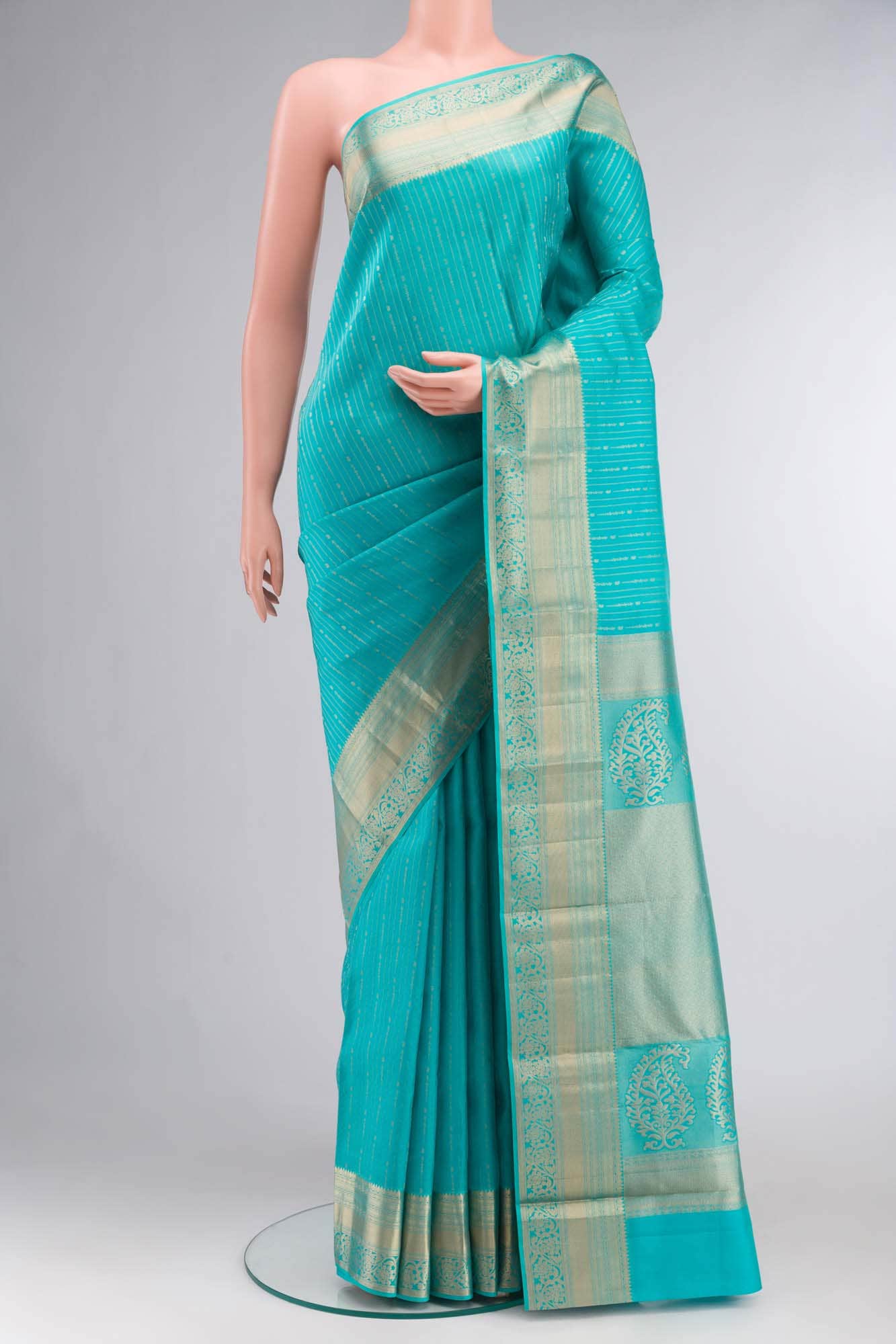 Blue Kanchipuram Silk Saree