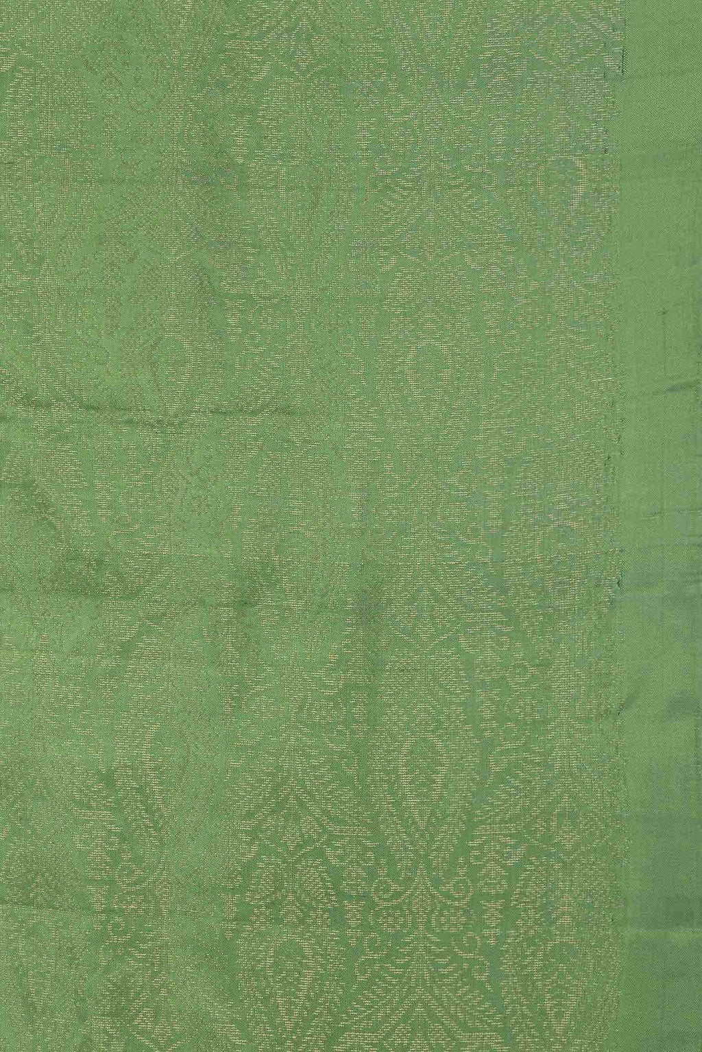 Green Dual Tone Soft Silk Saree