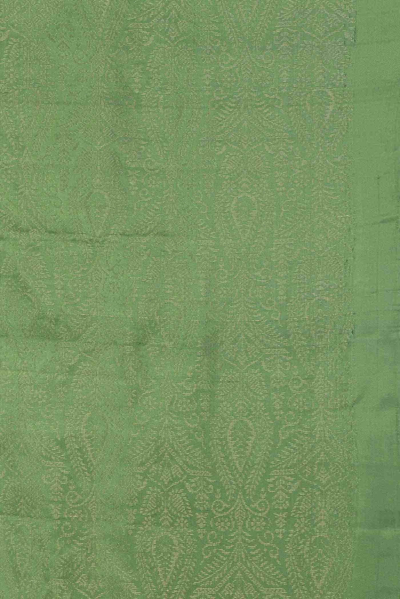 Green Dual Tone Soft Silk Saree