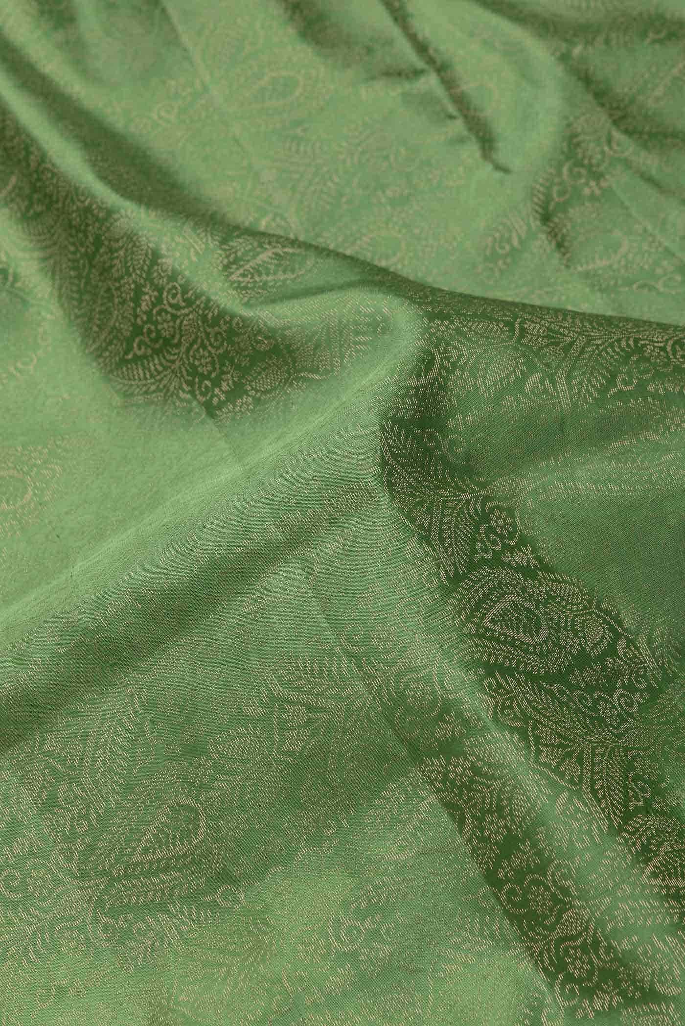 Green Dual Tone Soft Silk Saree