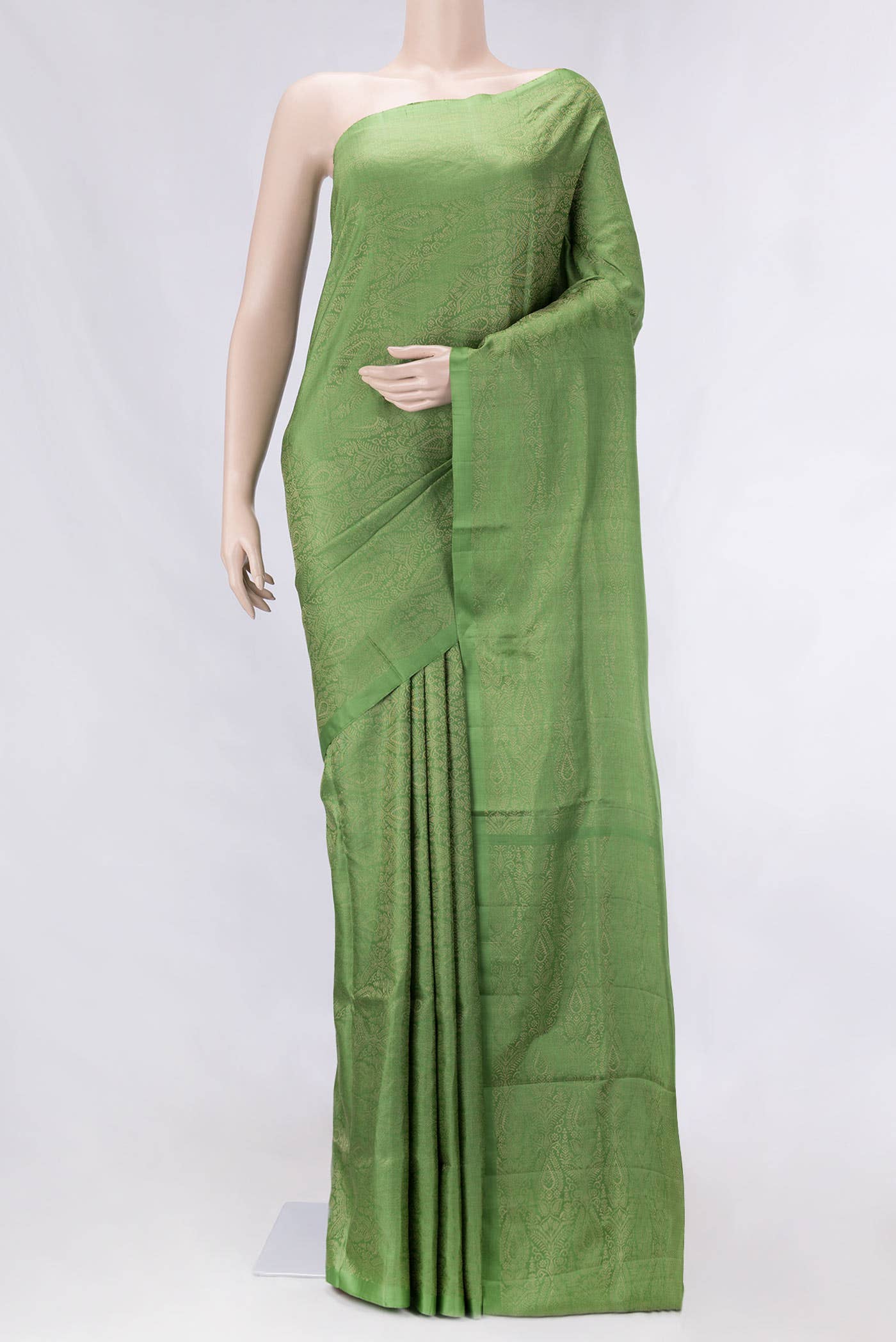 Green Dual Tone Soft Silk Saree