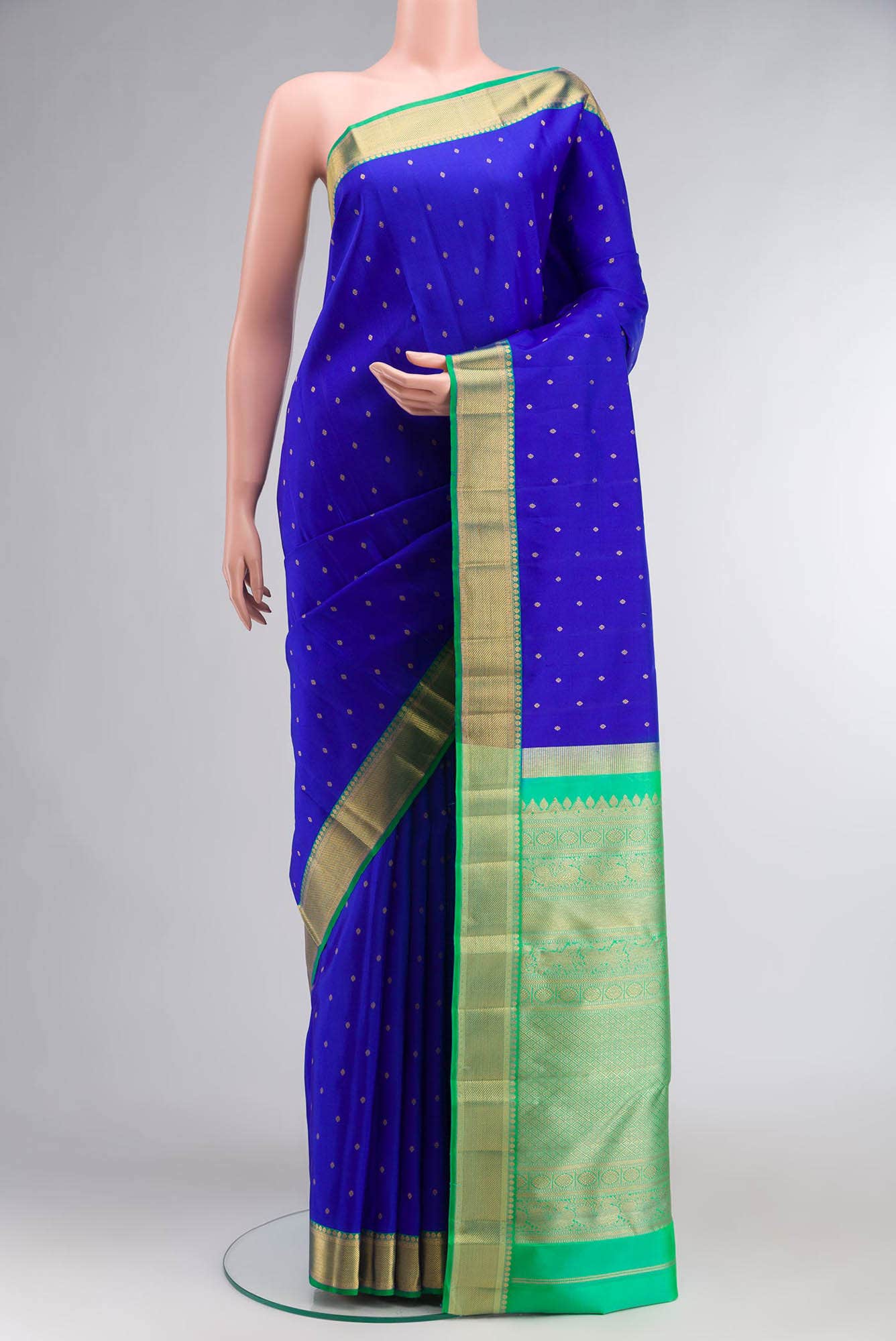 Blue Kanchipuram Silk Saree
