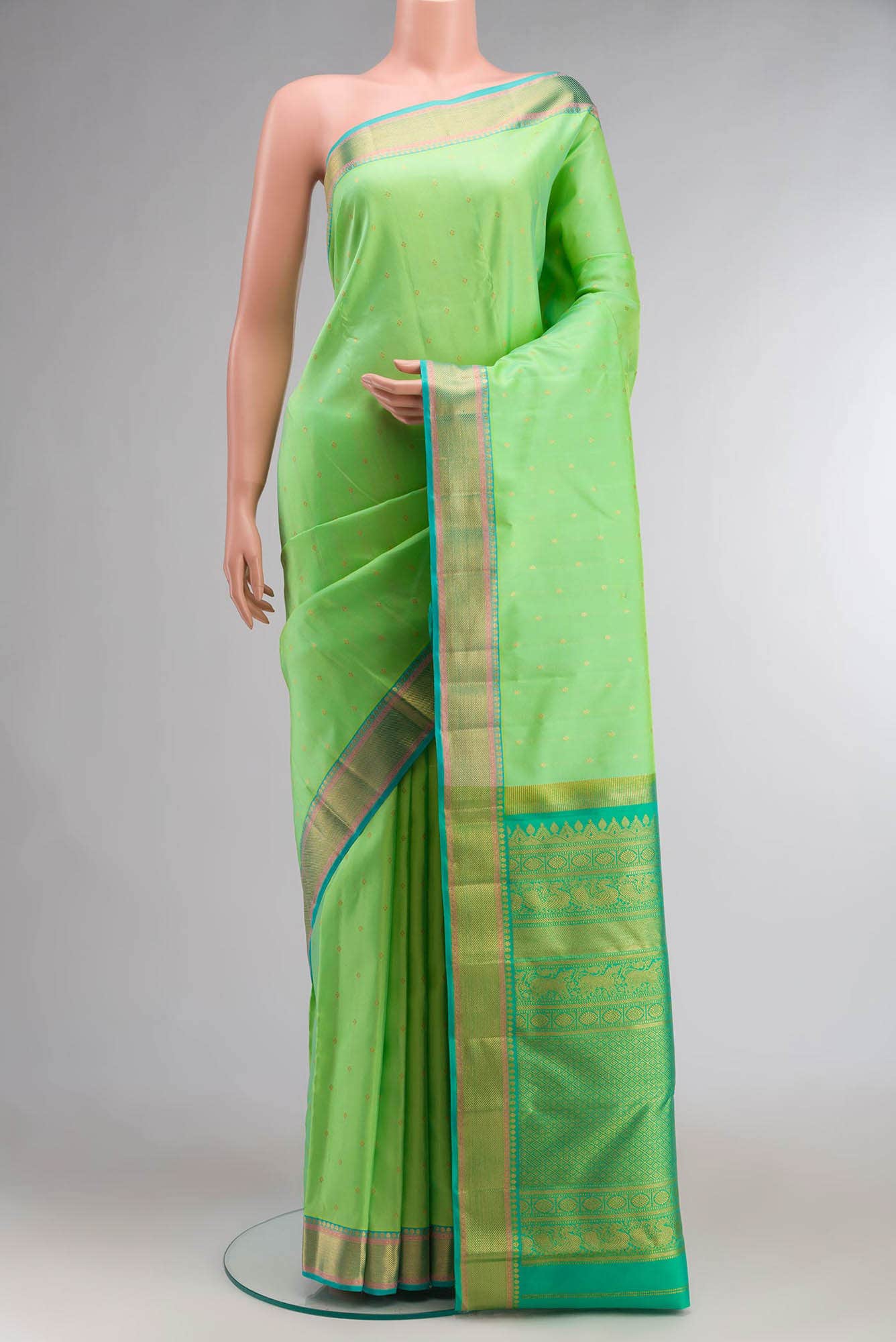 Green Kanchipuram Silk Saree