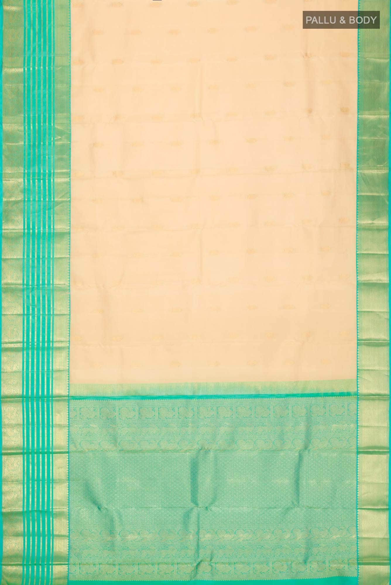 Beige Kanchipuram Silk Saree