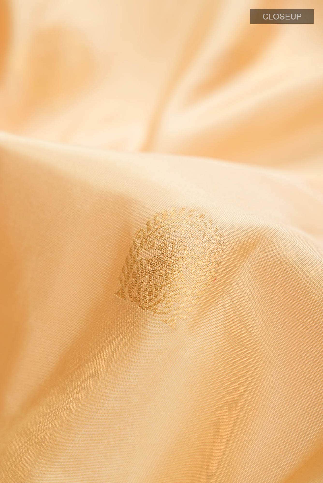 Beige Kanchipuram Silk Saree