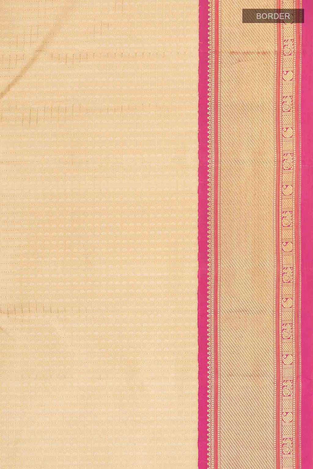 Beige Kanchipuram Silk Saree