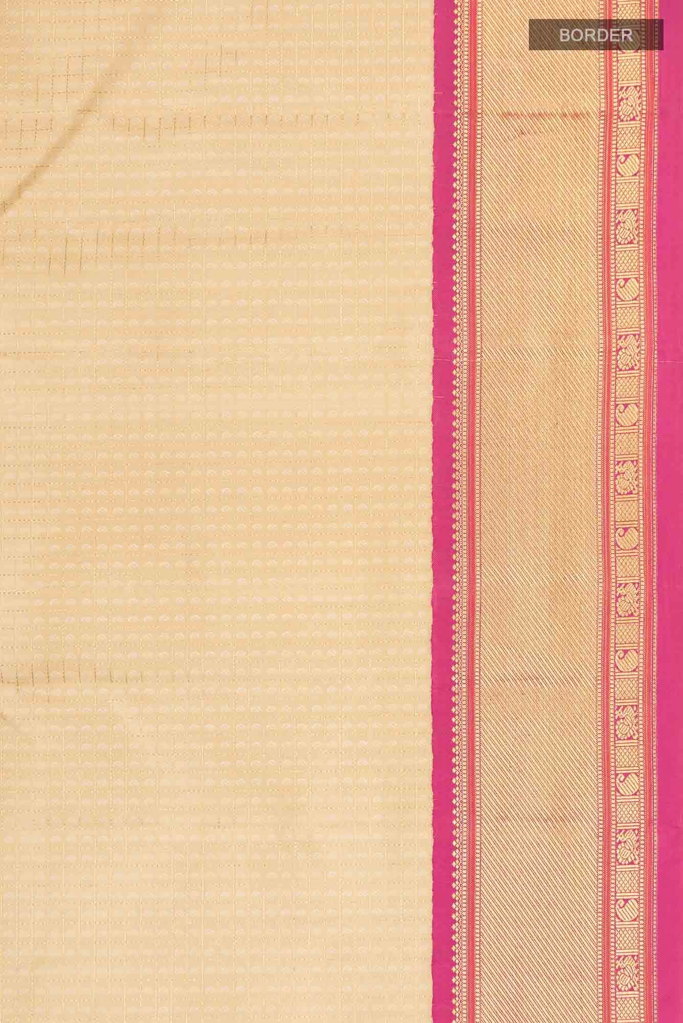 Beige Kanchipuram Silk Saree