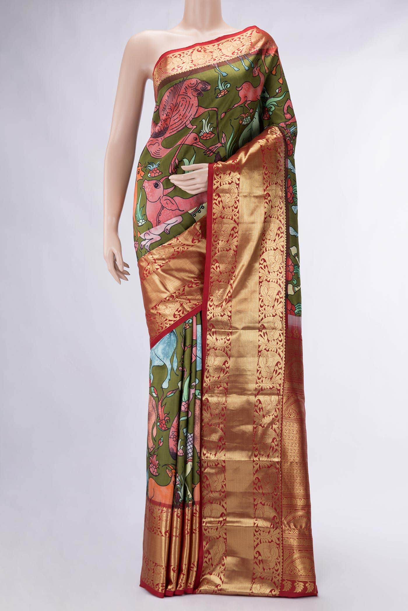 Green Kanchipuram Silk Saree