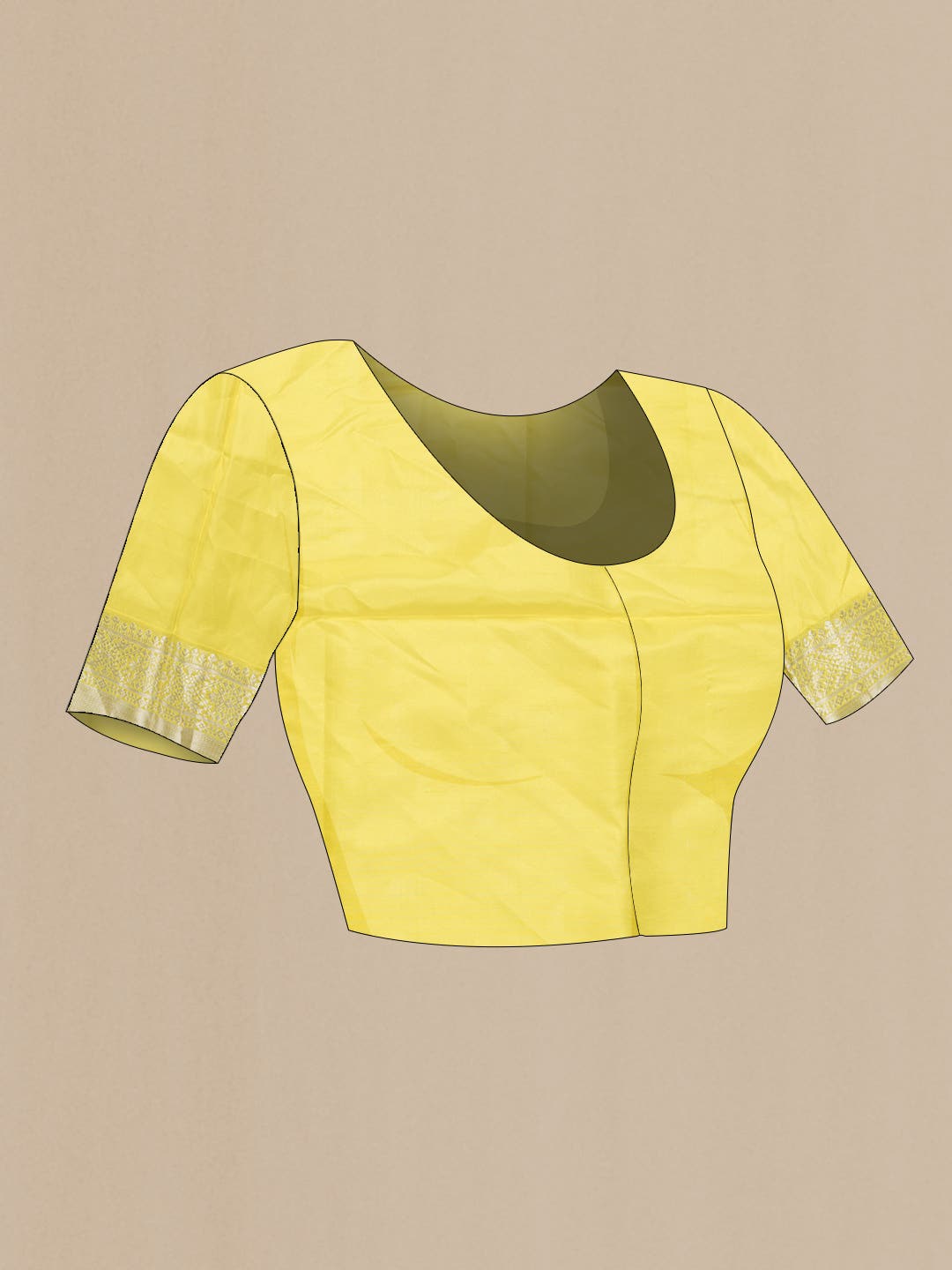 Lemon Yellow Dual Tone Soft Silk Saree