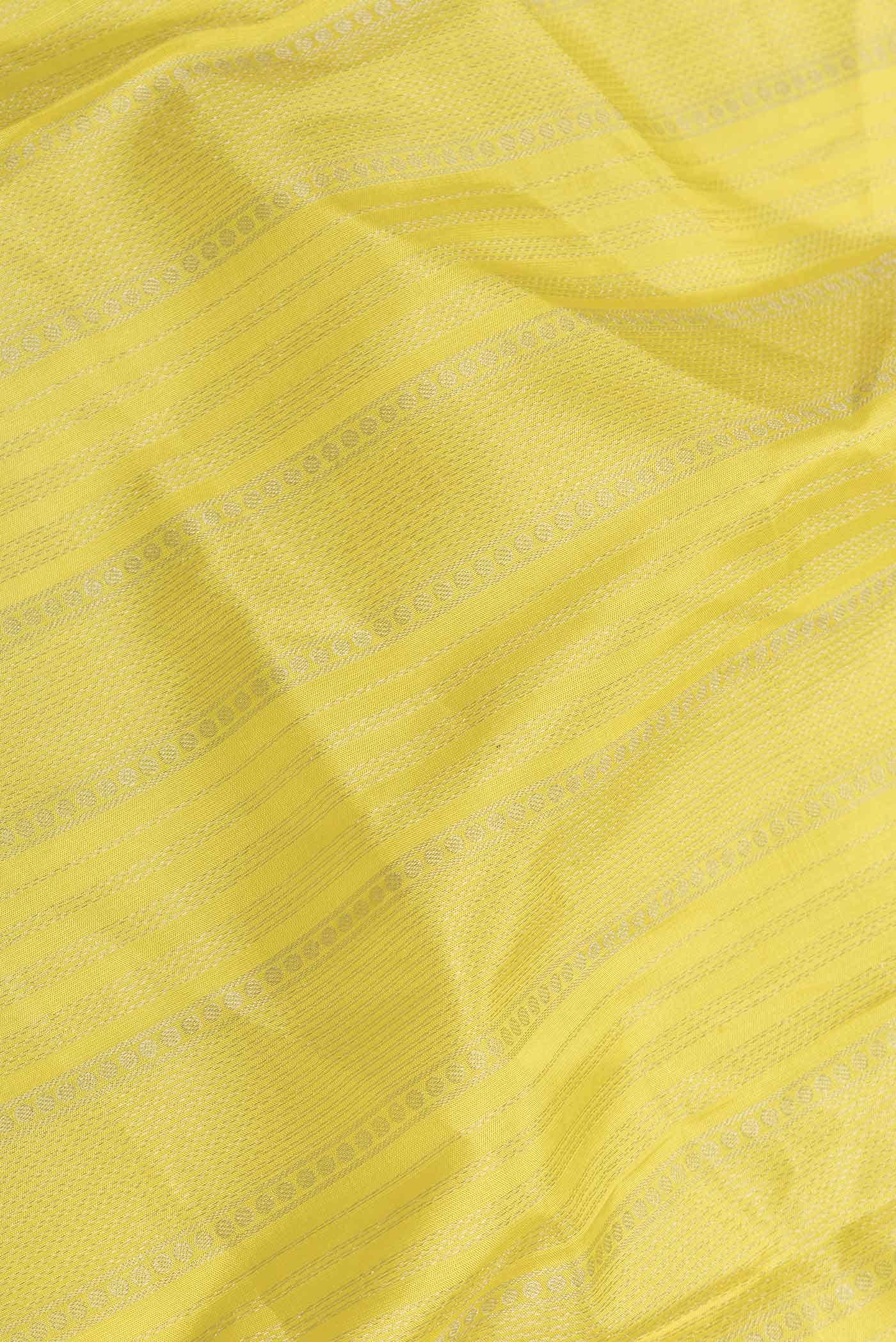 Lemon Yellow Dual Tone Soft Silk Saree