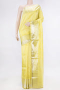 Lemon Yellow Dual Tone Soft Silk Saree