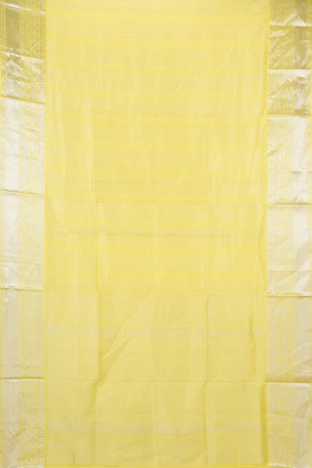 Lemon Yellow Dual Tone Soft Silk Saree