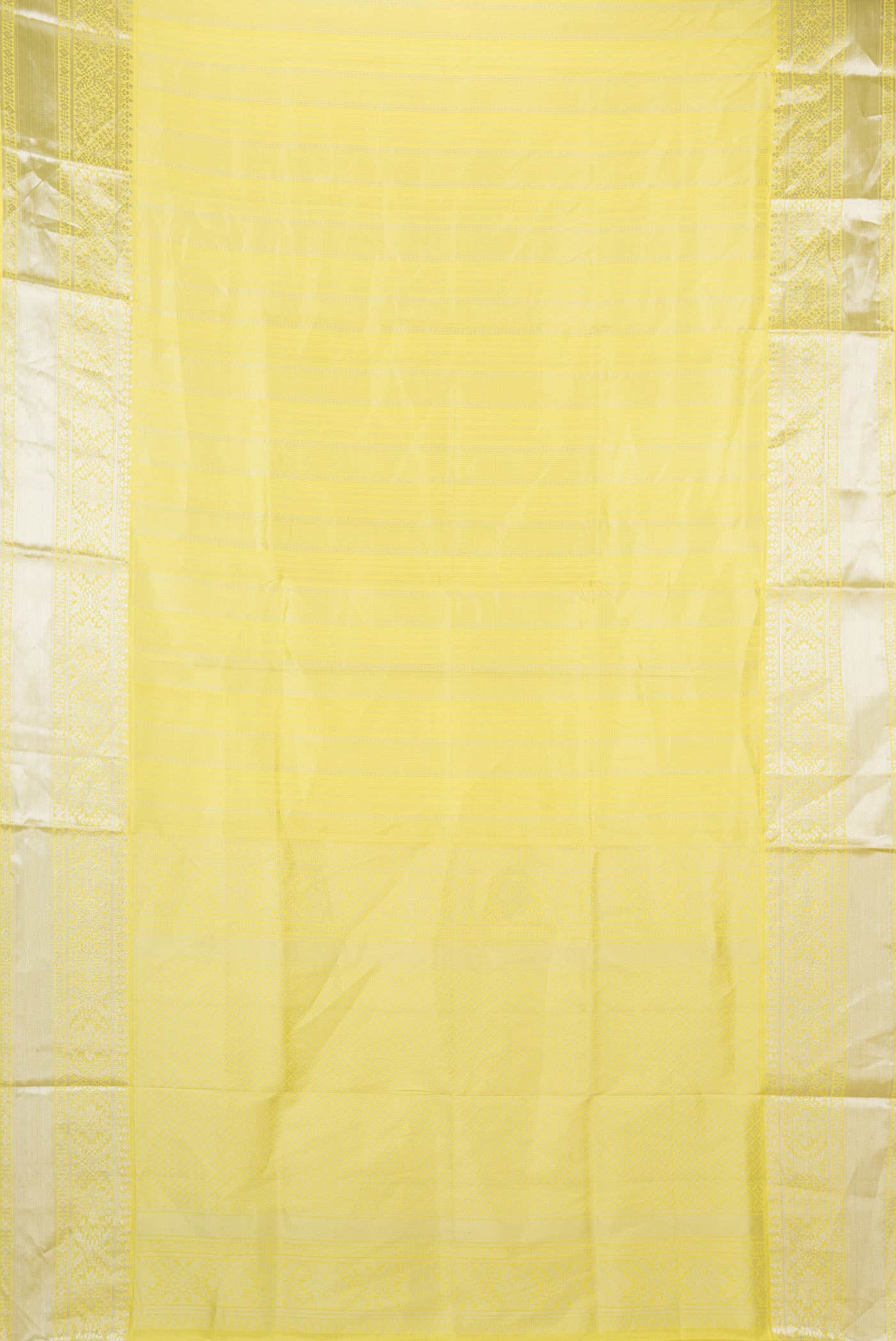 Lemon Yellow Dual Tone Soft Silk Saree
