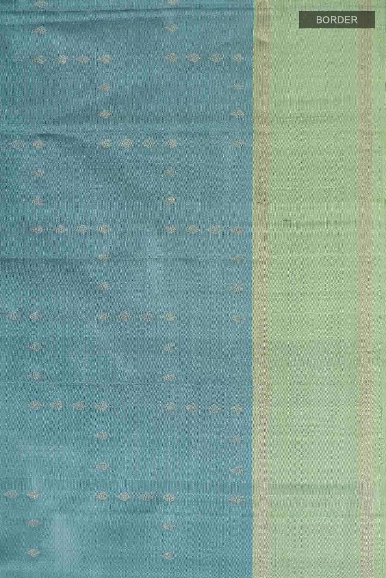 Blue Grey Soft Silk Saree