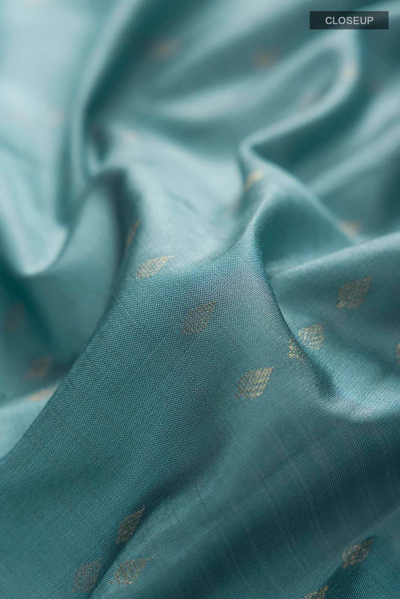 Blue Grey Soft Silk Saree