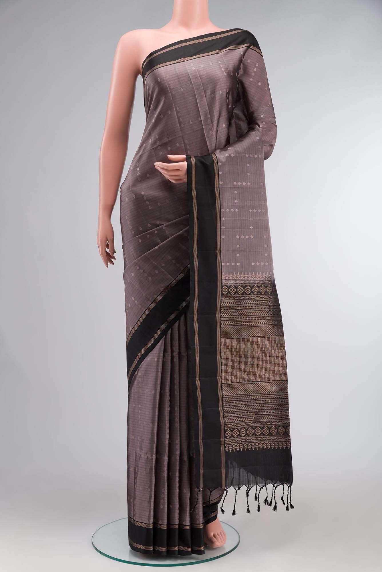 Grey Soft Silk Saree