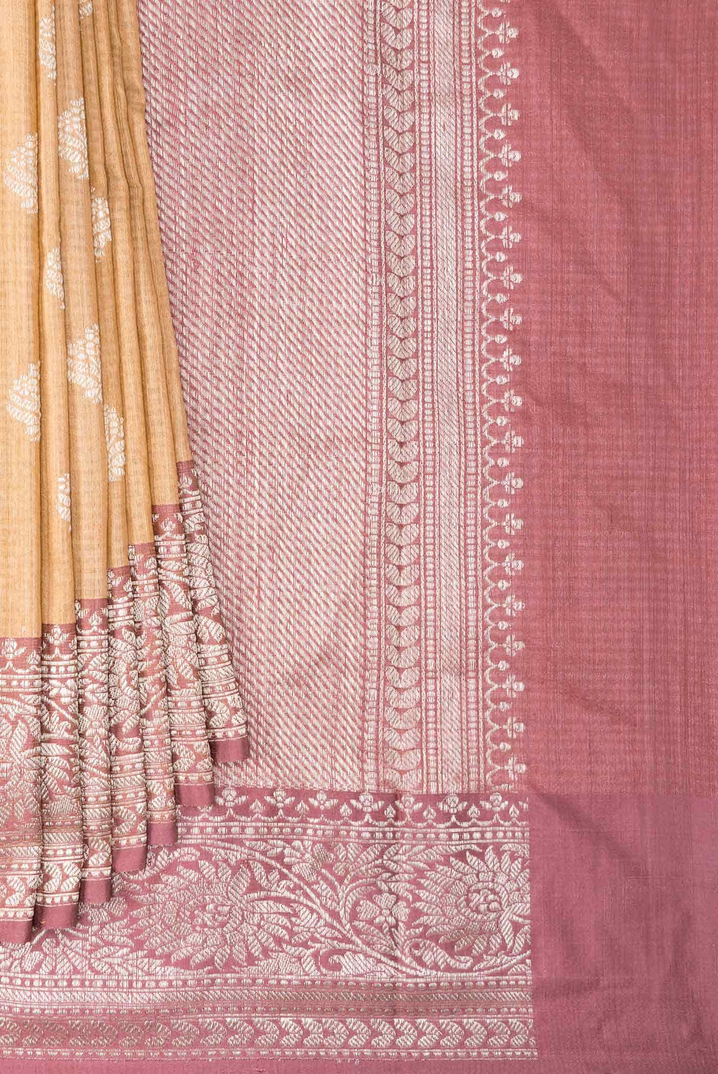 Sandal Banarasi Silk Saree