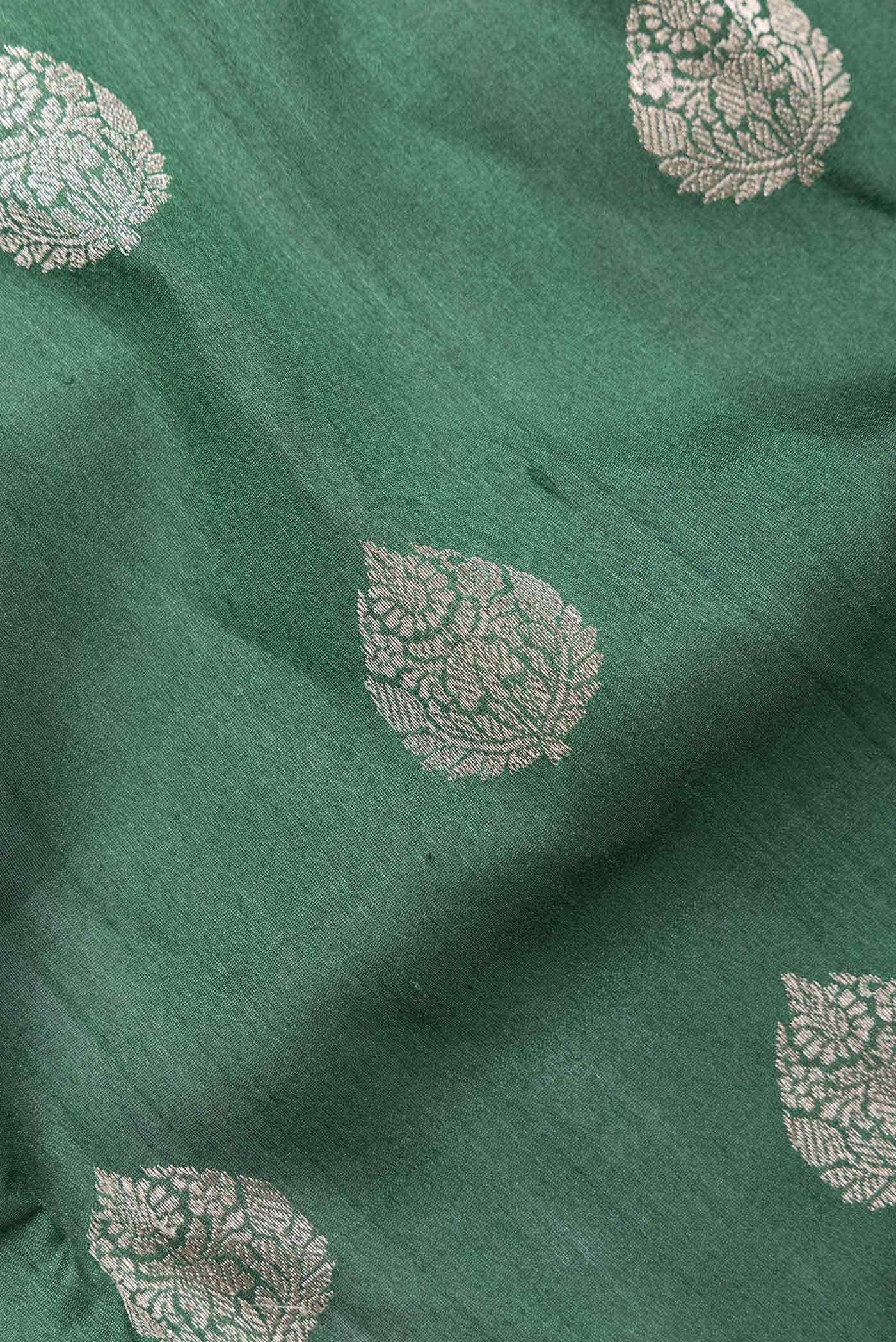 Green Dual Tone Banarasi Silk Saree