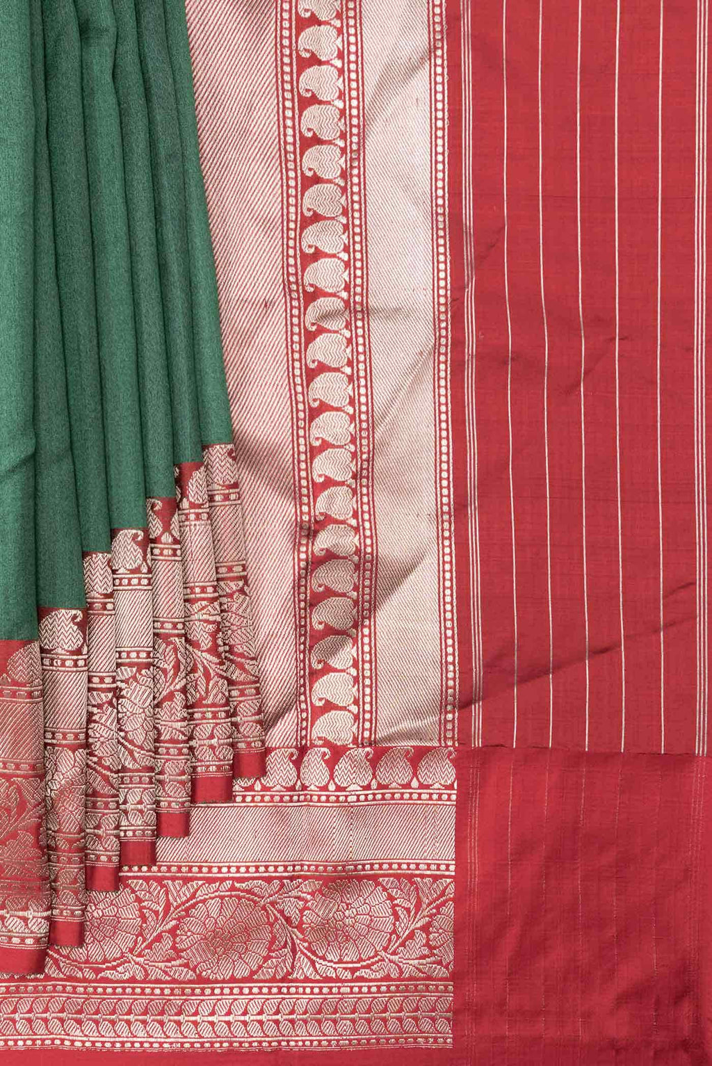 Green Dual Tone Banarasi Silk Saree