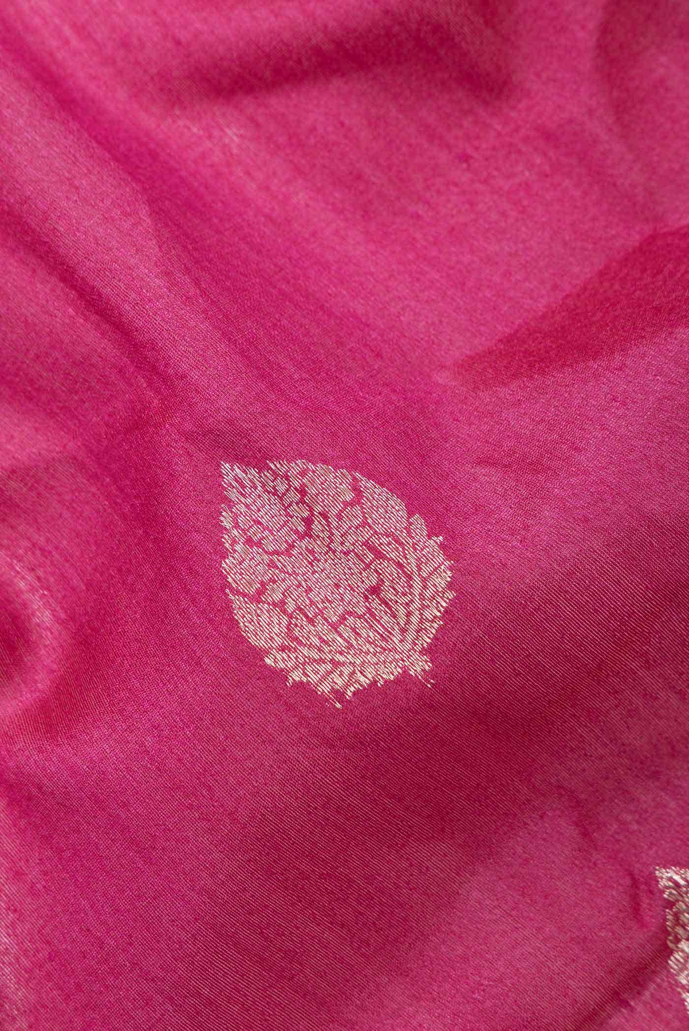 Rani Pink Dual Tone Banarasi Silk Saree