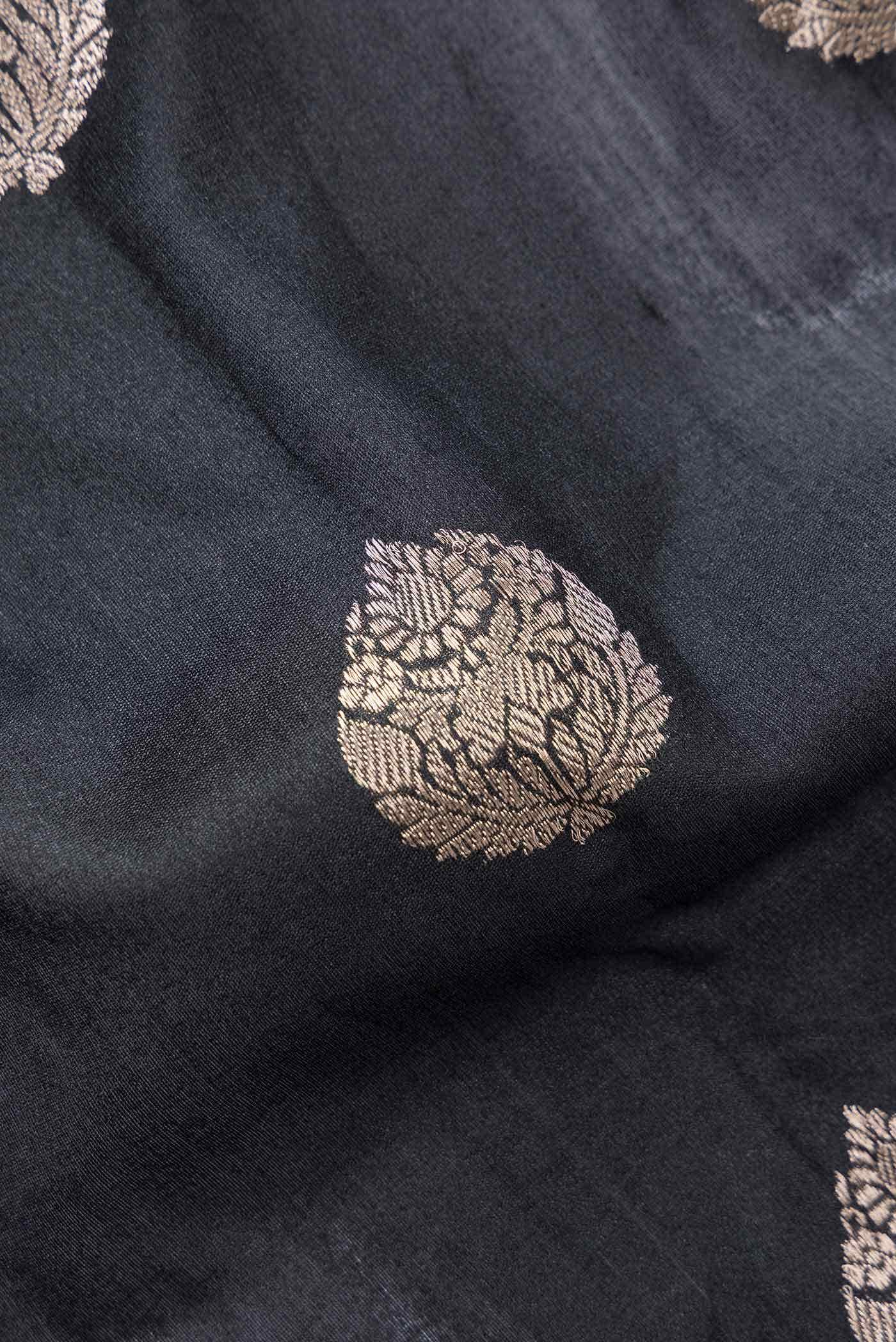 Black Banarasi Silk Saree