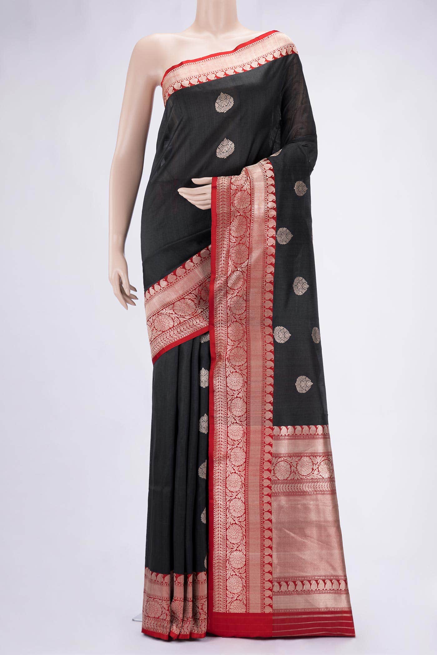 Black Banarasi Silk Saree