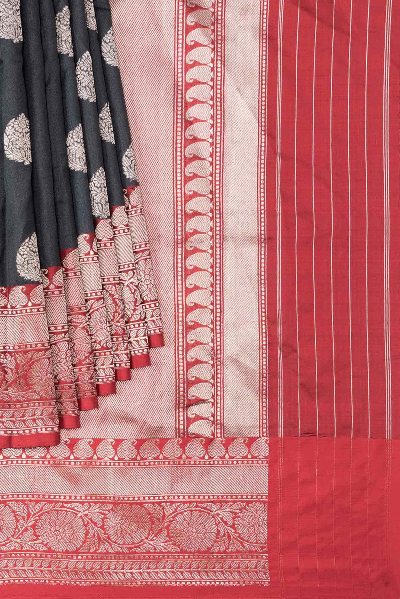 Black Banarasi Silk Saree
