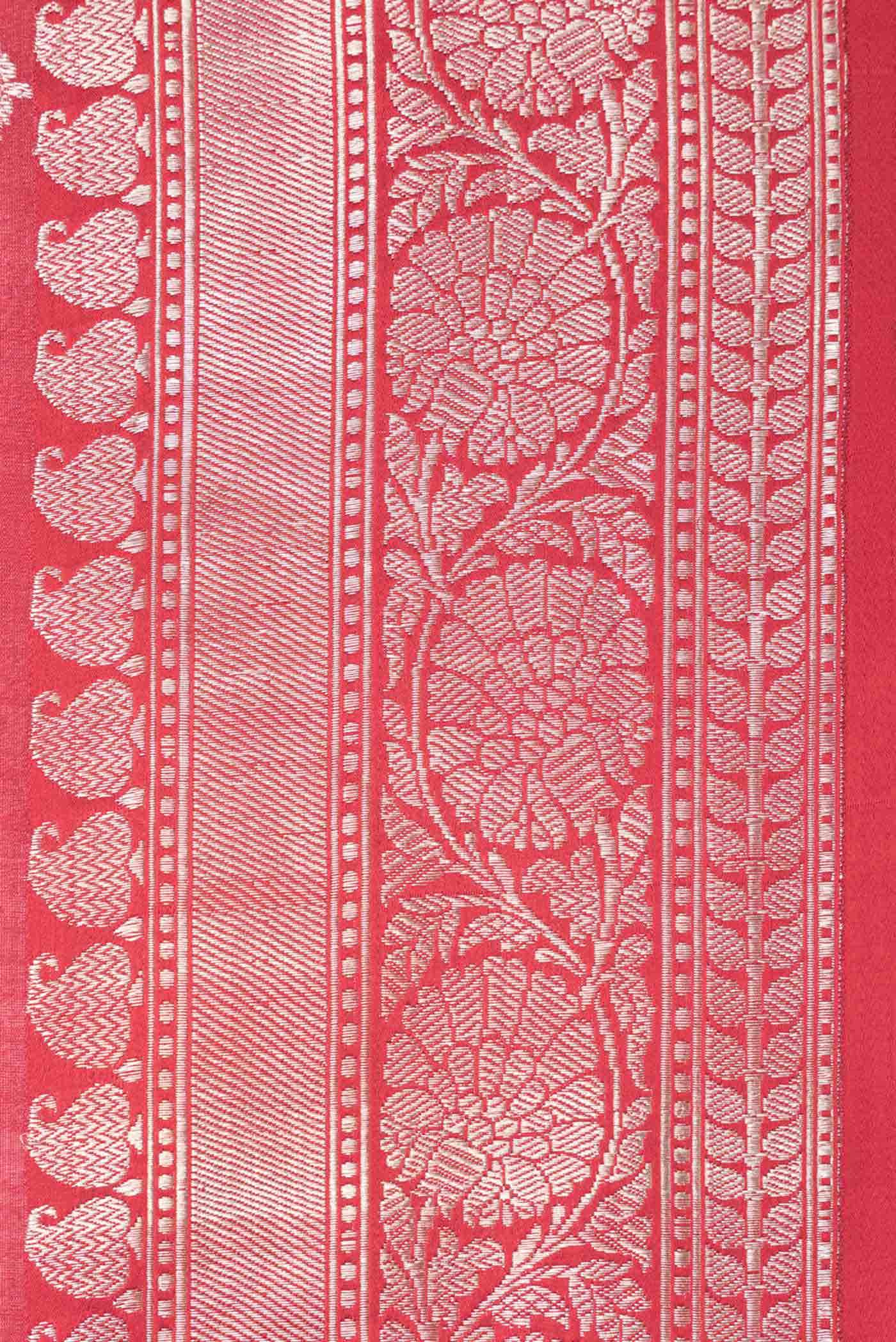Red Dual Tone Banarasi Silk Saree