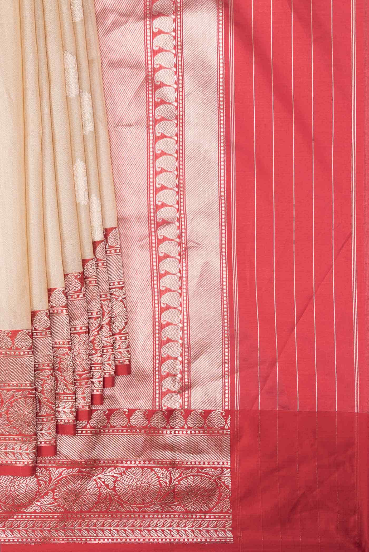 Sandal Dual Tone Banarasi Silk Saree