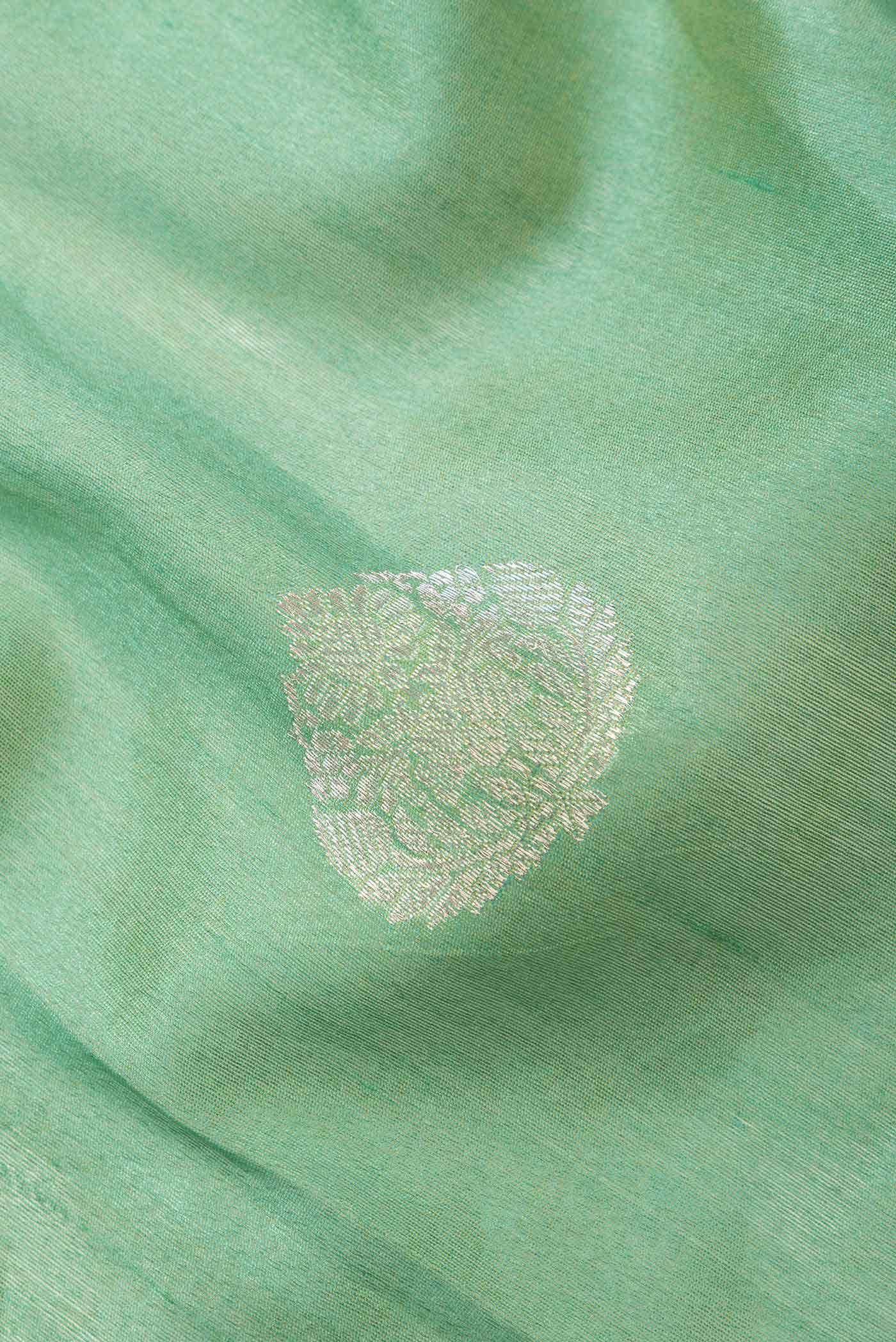 Sea Green Dual Tone Banarasi Silk Saree