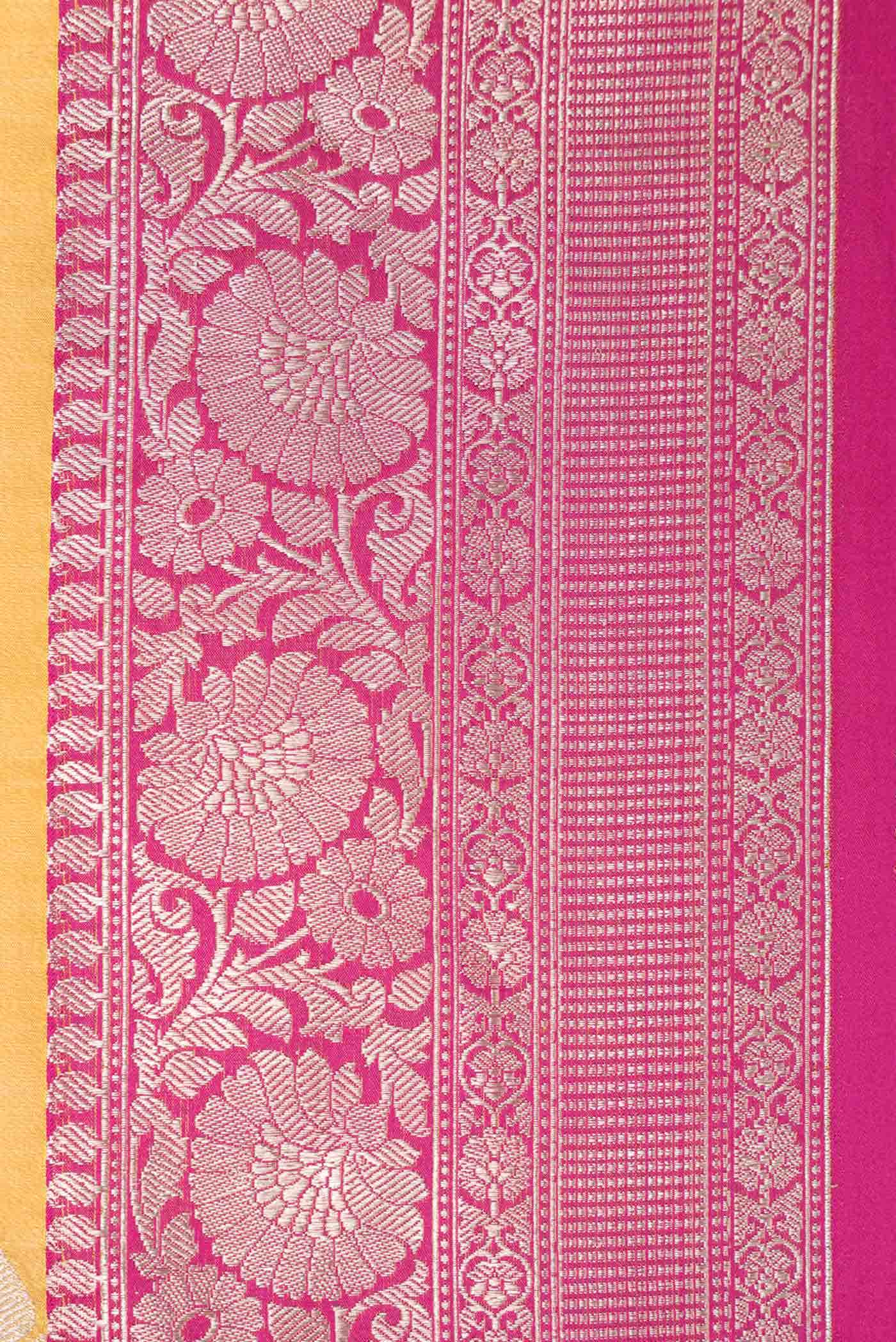 Mustard Dual Tone Banarasi Silk Saree